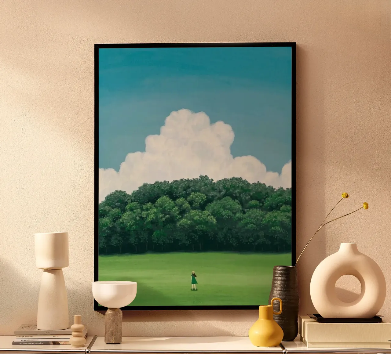 chill with forest cloud poster da juli