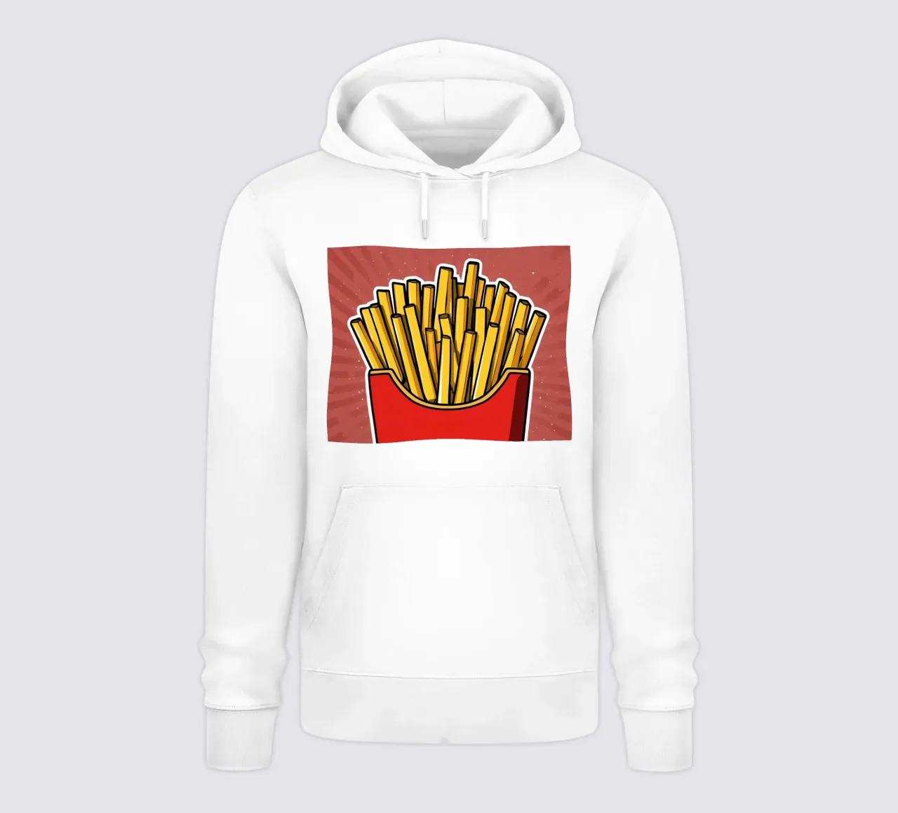 Pop-Art French Fries in Red Carton felpa con cappuccio da DesignDoodle
