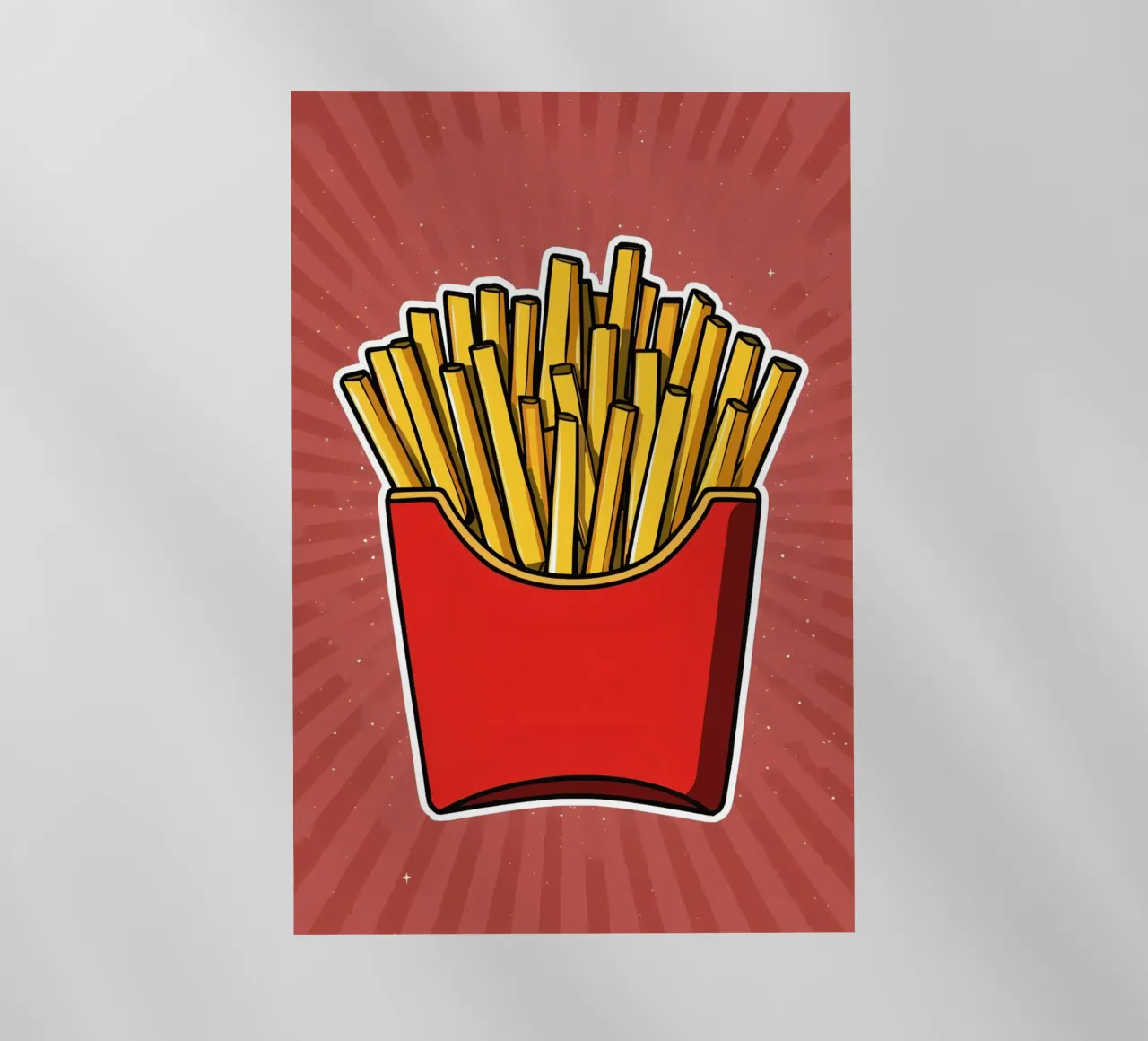 Pop-Art French Fries in Red Carton pellicola backlit da DesignDoodle