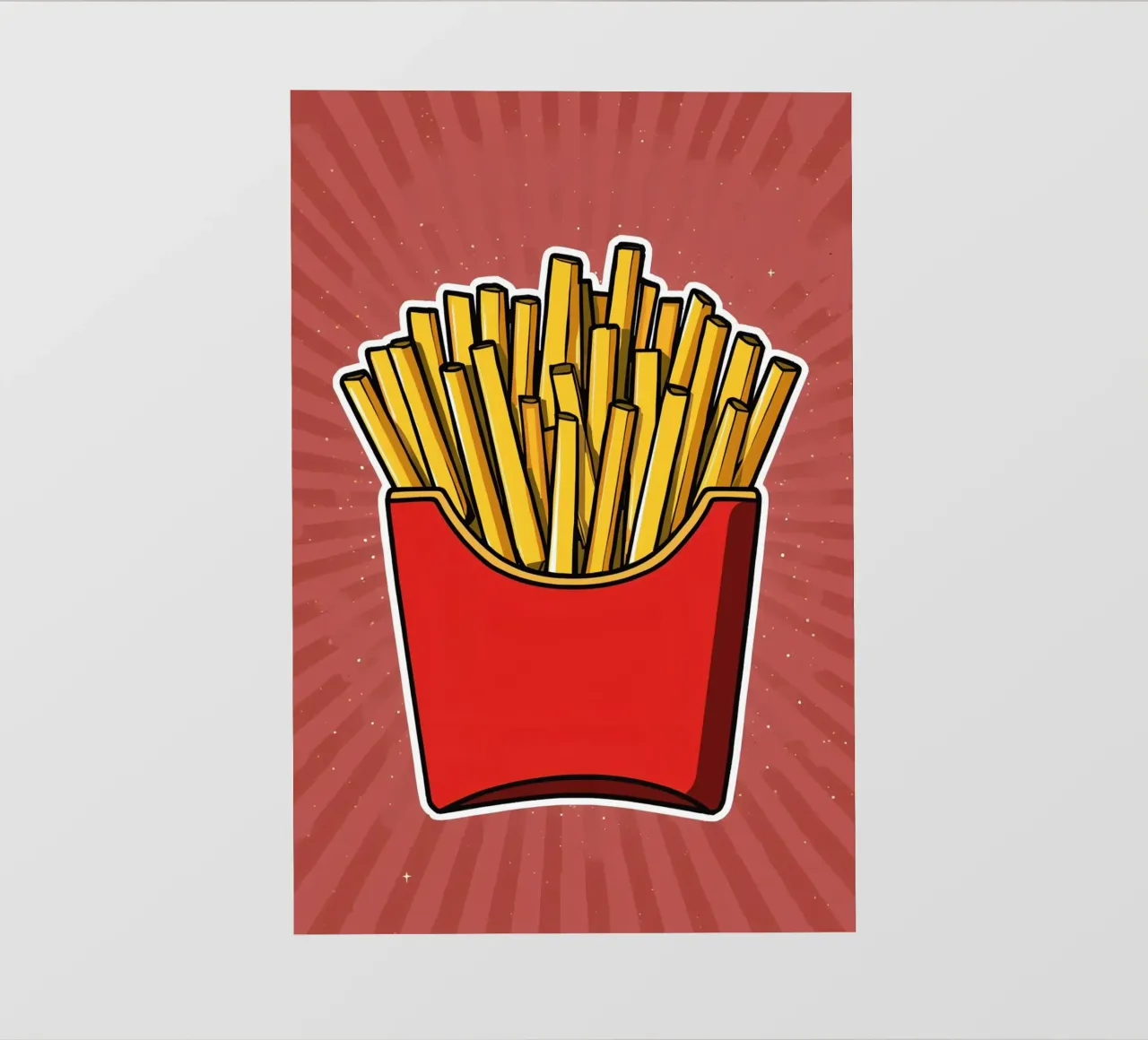 Pop-Art French Fries in Red Carton telo in pvc da DesignDoodle