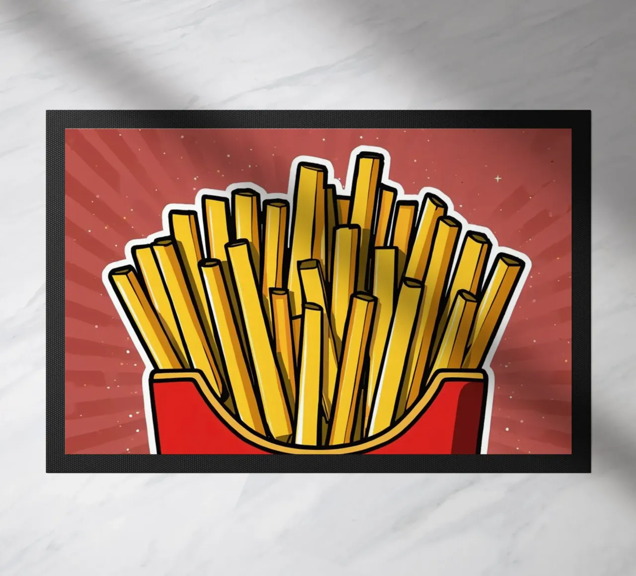 Pop-Art French Fries in Red Carton zerbino da DesignDoodle