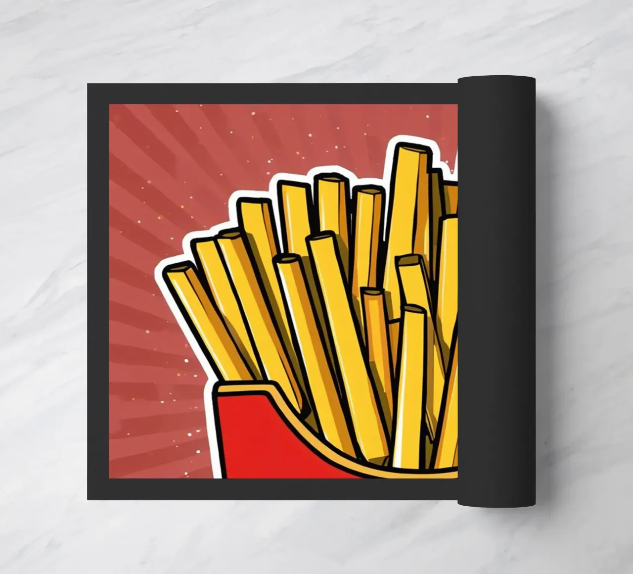 Pop-Art French Fries in Red Carton zerbino da DesignDoodle