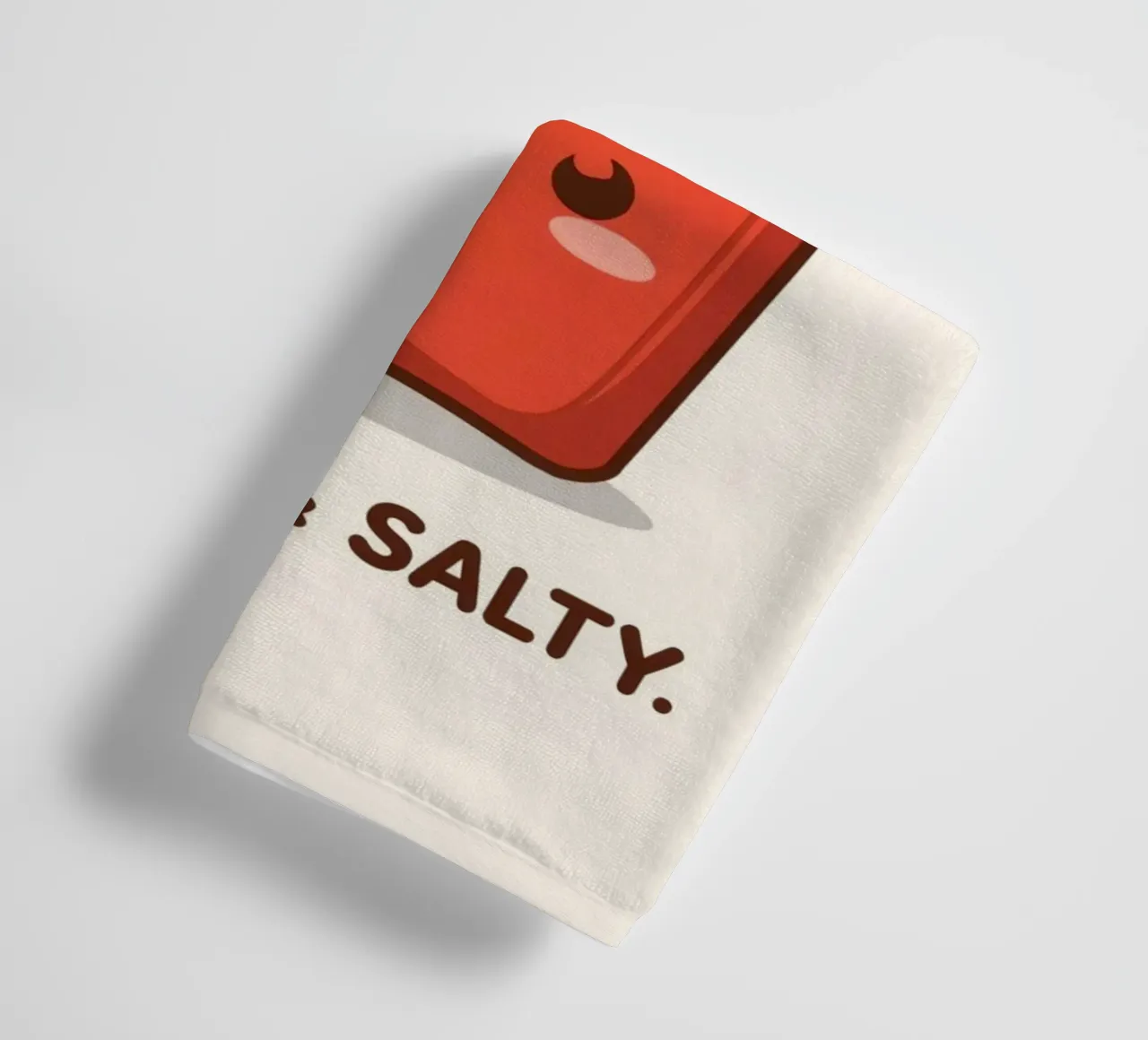 Patatine fritte con faccia felice " Io sono caldo e salato " asciugamano da bagno da DesignDoodle