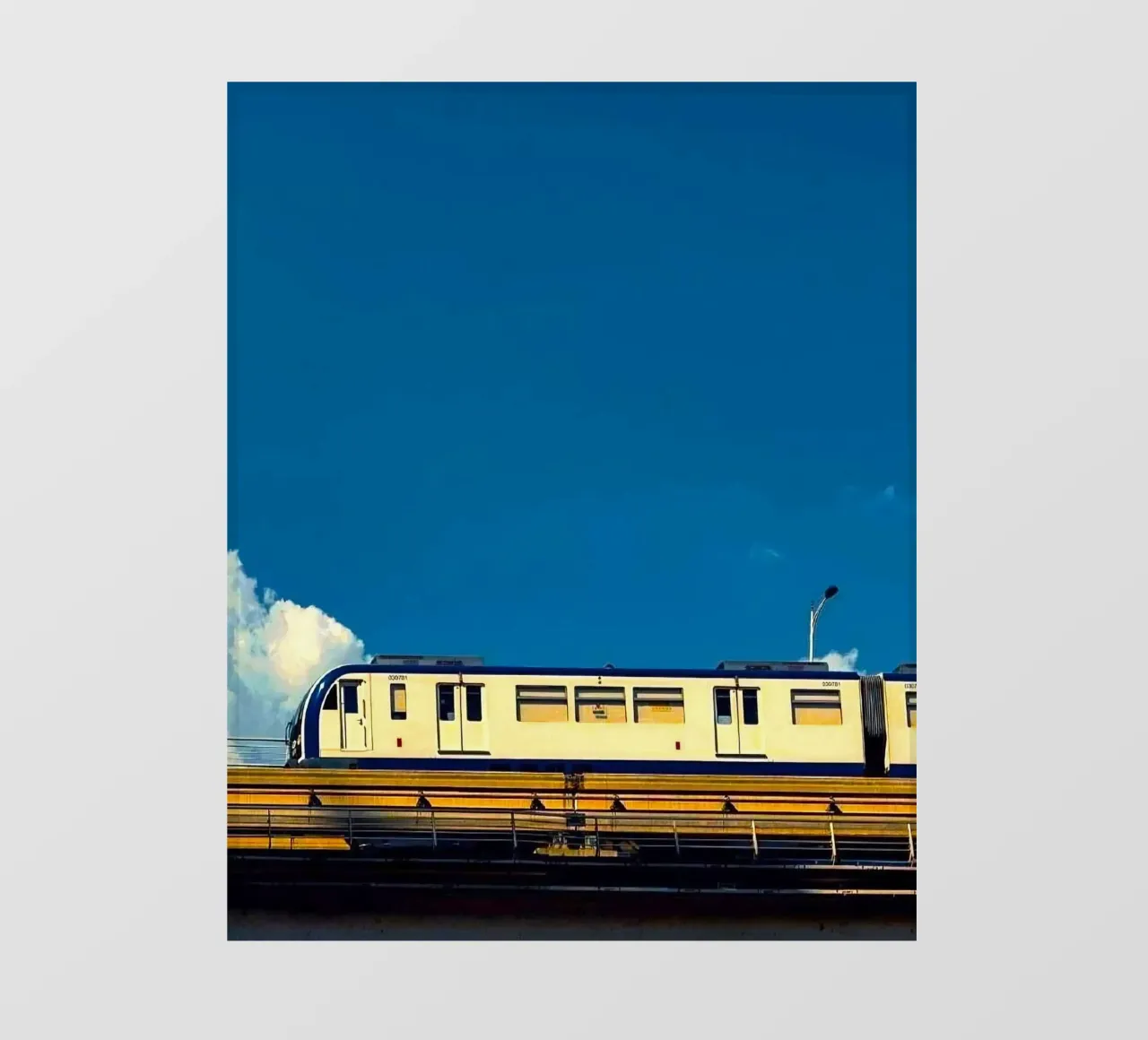 train in sunset telo in pvc da juli