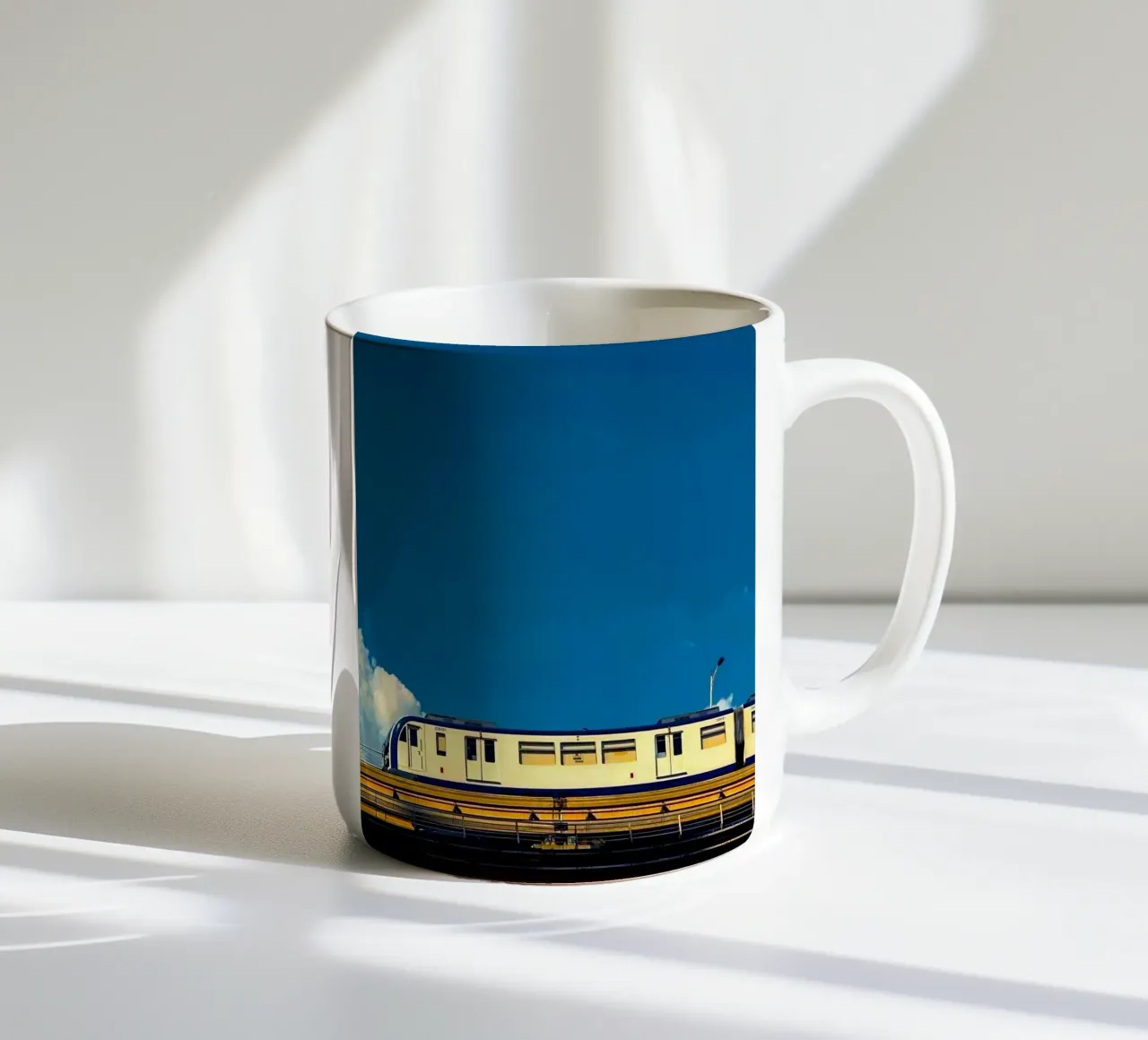 train in sunset tazza in ceramica da juli