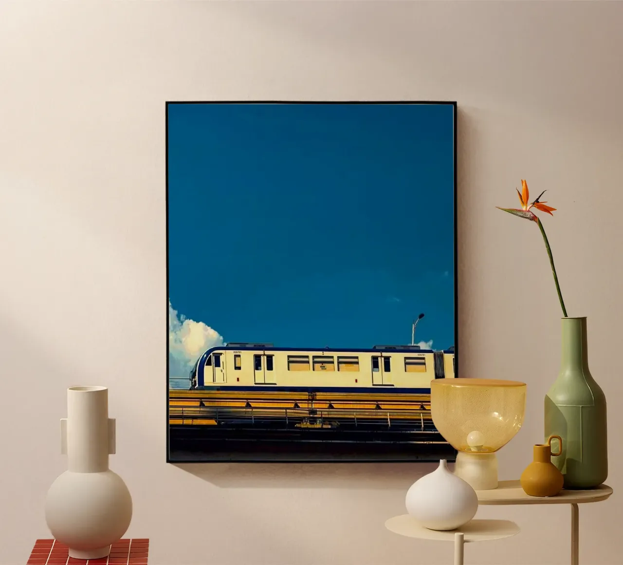 train in sunset plexiglass da juli