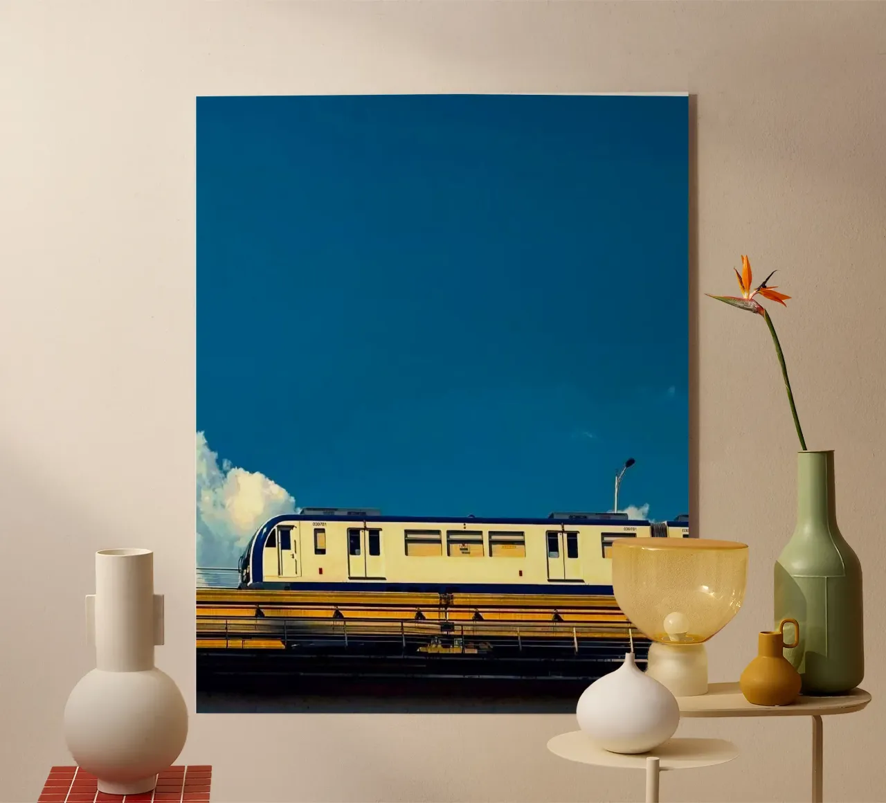 train in sunset plexiglass da juli