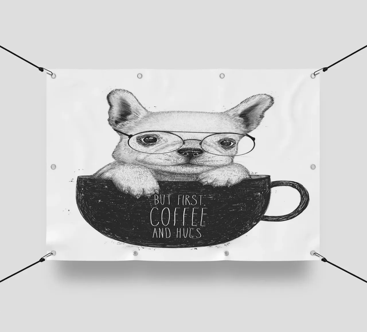 Carlino con caffè telo in pvc da Leonard