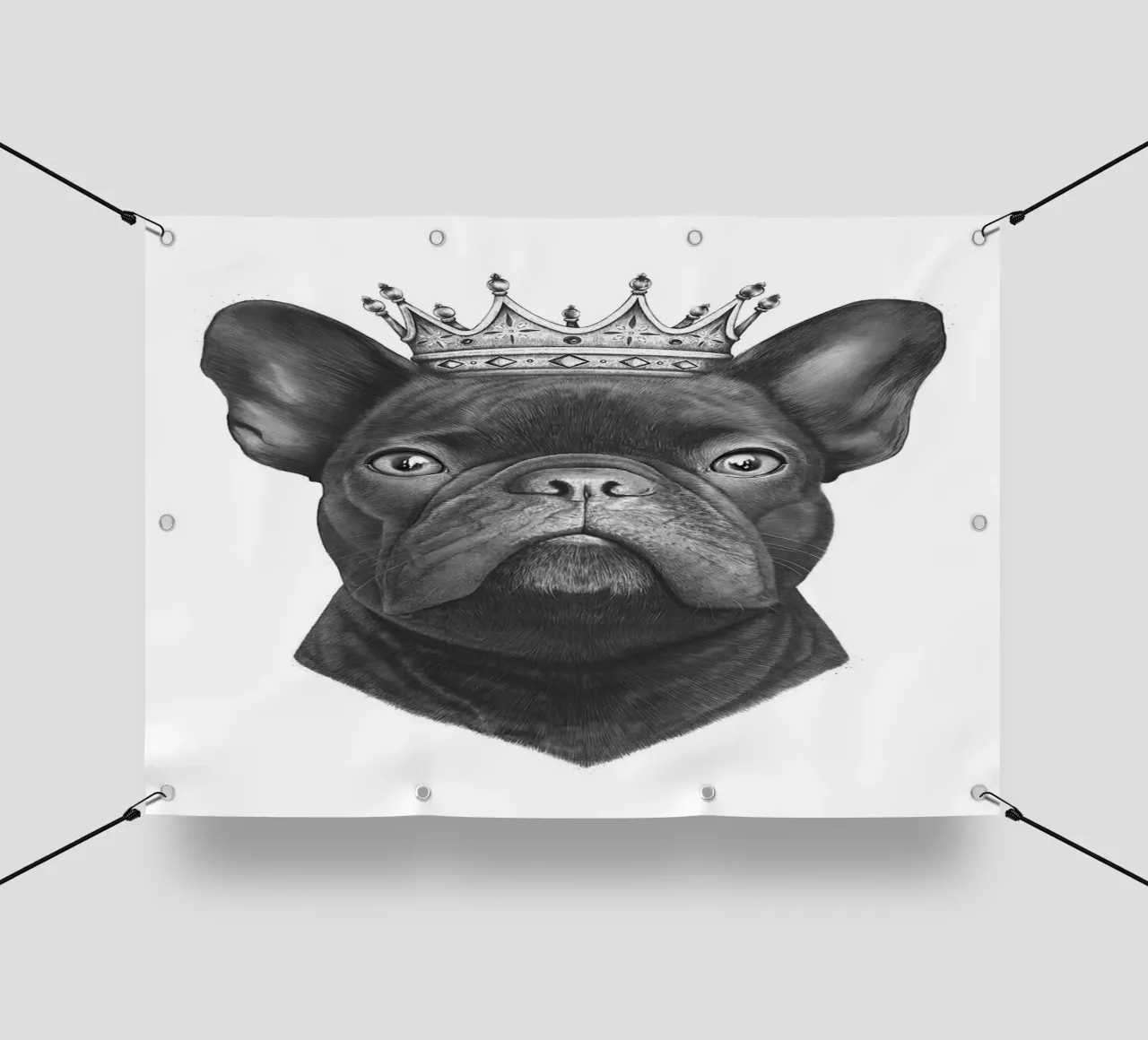 Re bulldog francese telo in pvc da Leonard