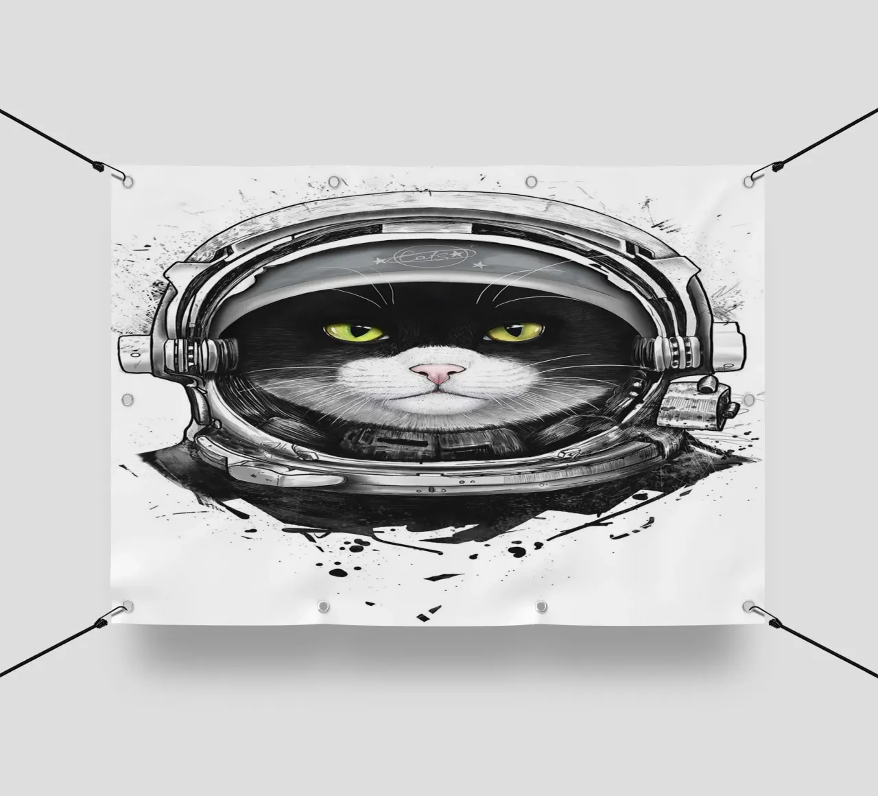 Gatto cosmico telo in pvc da Leonard