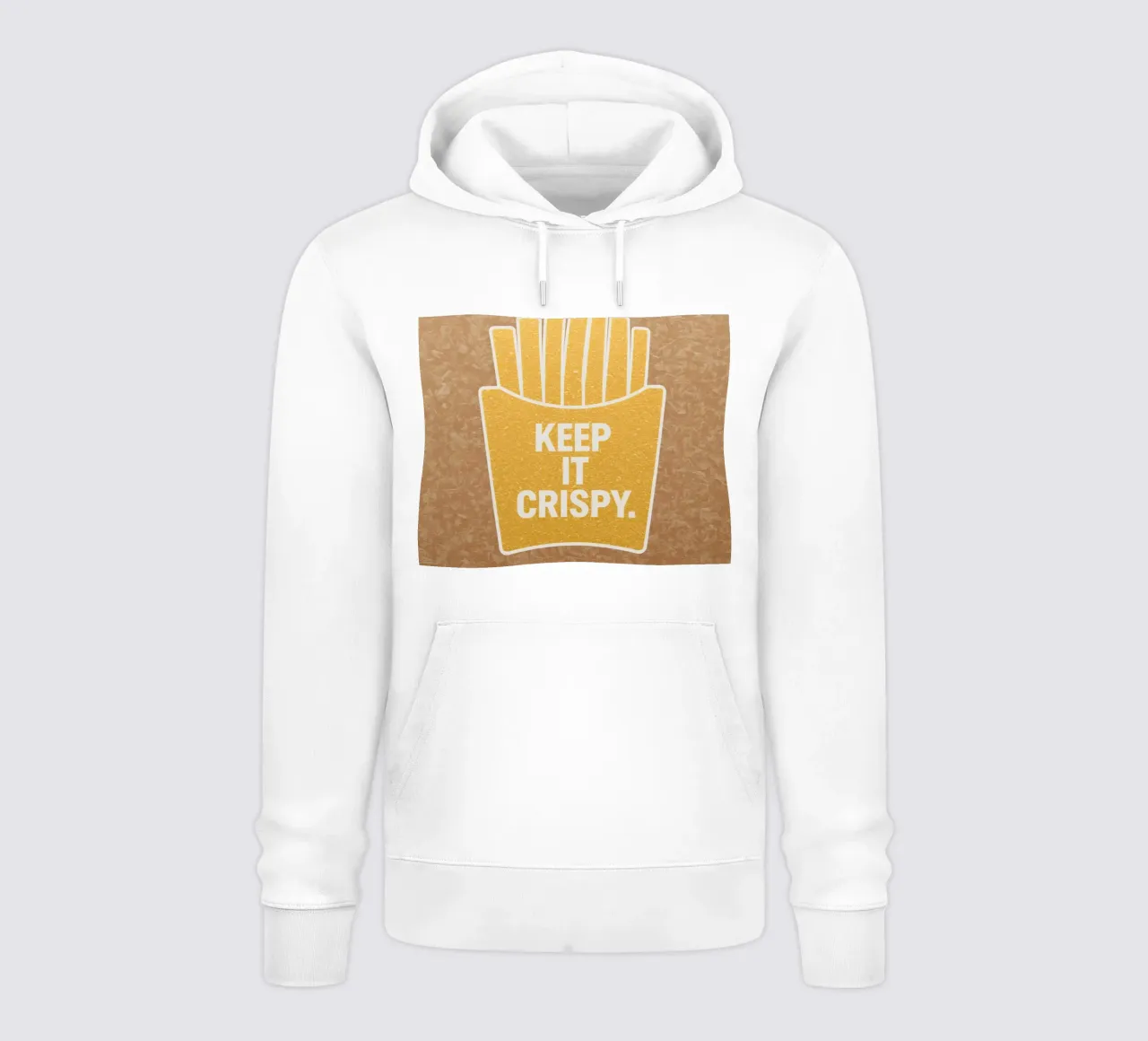 Patatine fritte dorate con "KEEP IT CRISPY felpa con cappuccio da DesignDoodle