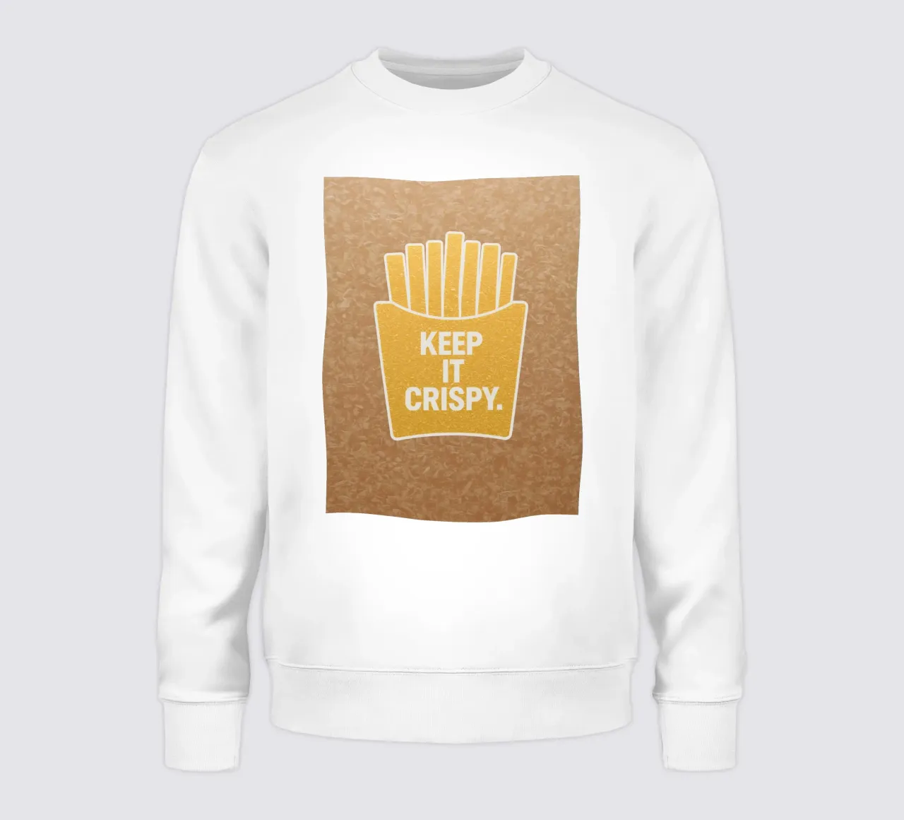 Patatine fritte dorate con "KEEP IT CRISPY felpa da DesignDoodle