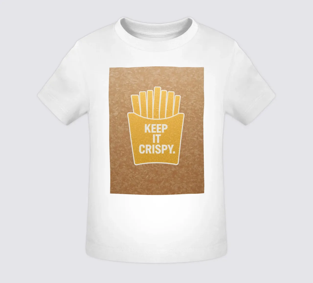 Patatine fritte dorate con "KEEP IT CRISPY maglietta neonato da DesignDoodle