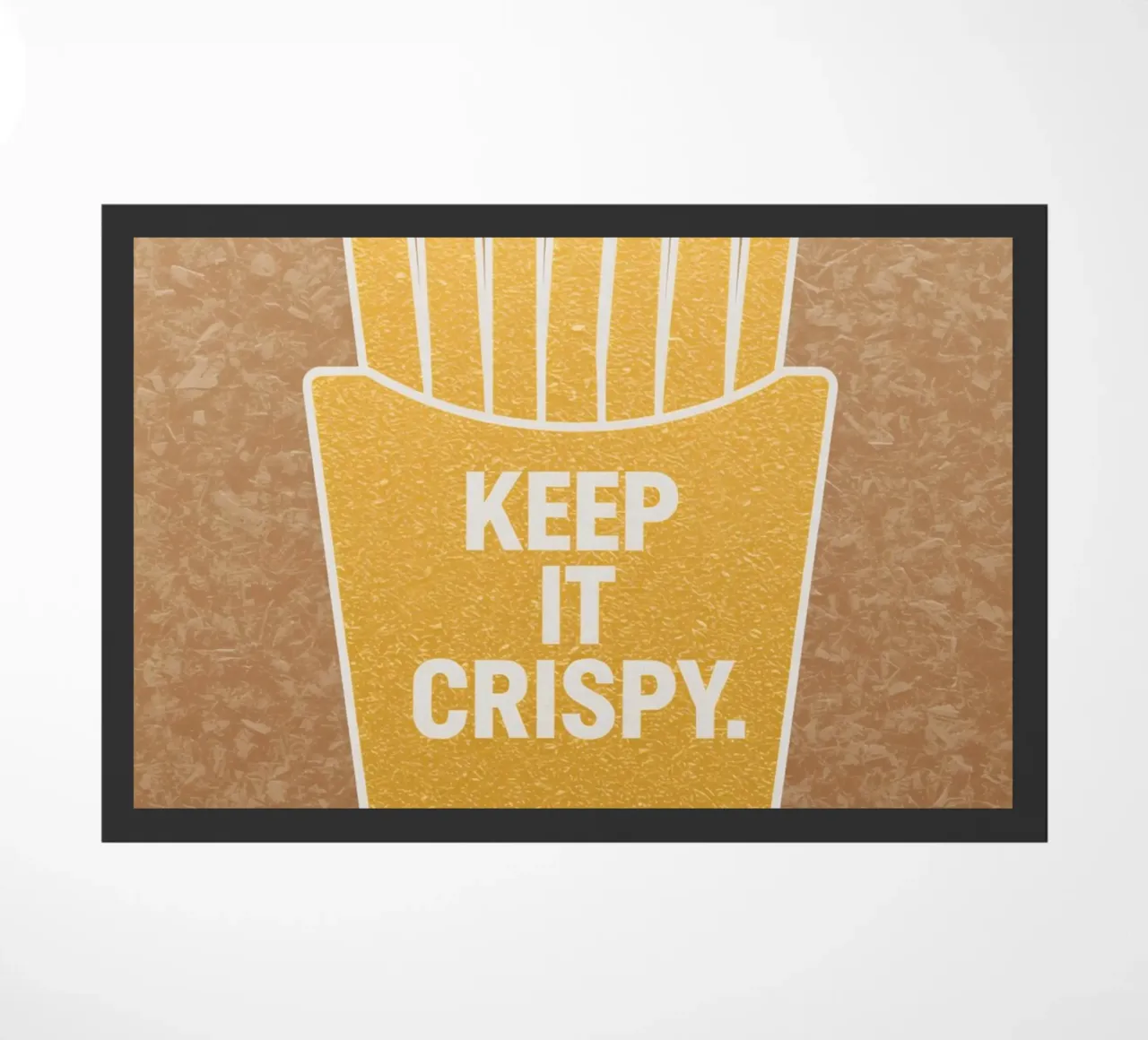 Patatine fritte dorate con "KEEP IT CRISPY zerbino da DesignDoodle