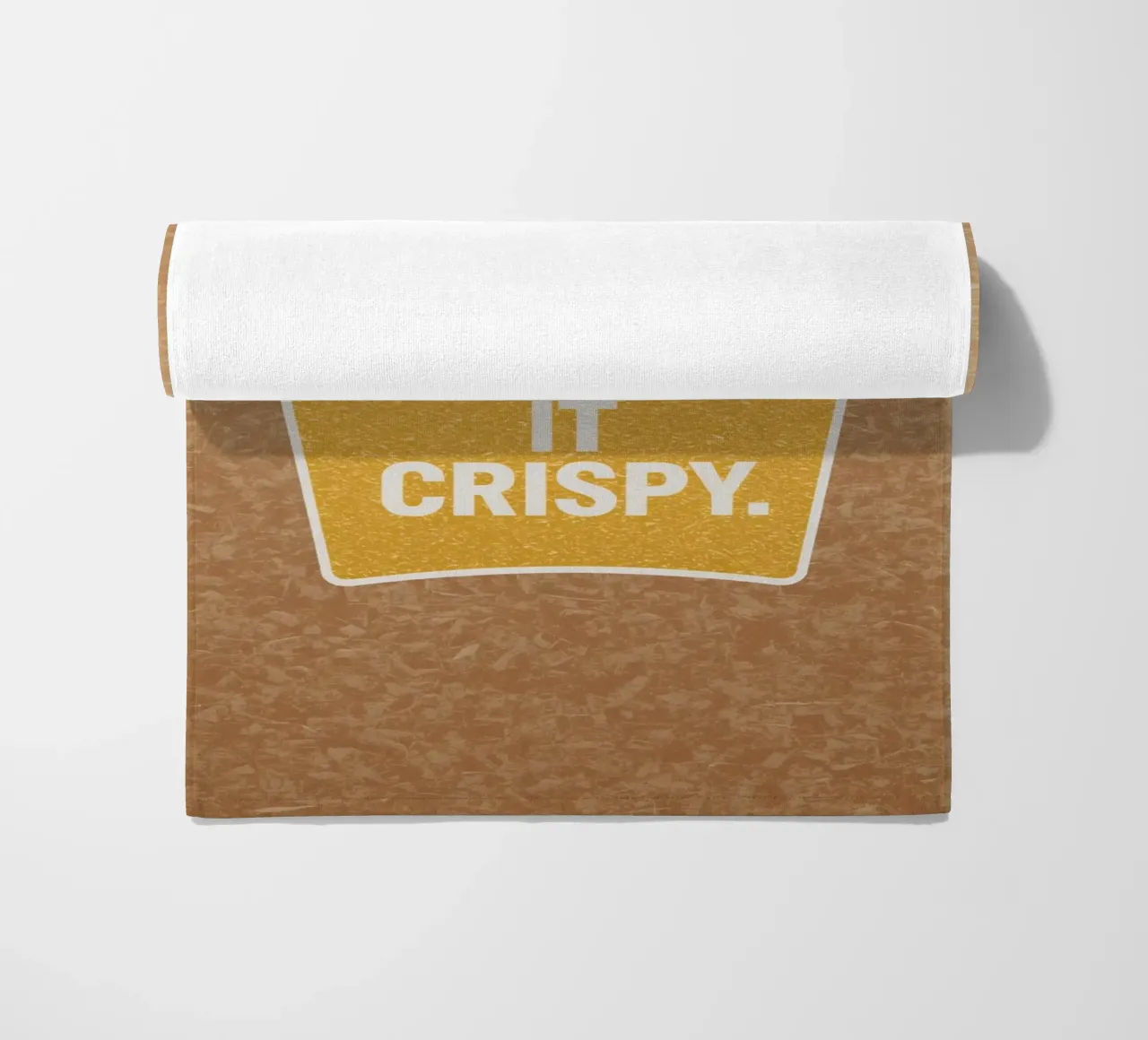 Patatine fritte dorate con "KEEP IT CRISPY telo mare da DesignDoodle