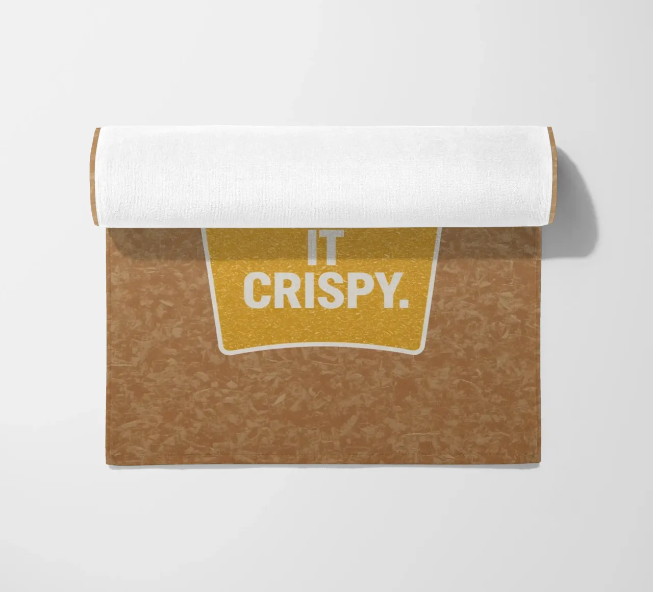 Patatine fritte dorate con "KEEP IT CRISPY telo mare da DesignDoodle