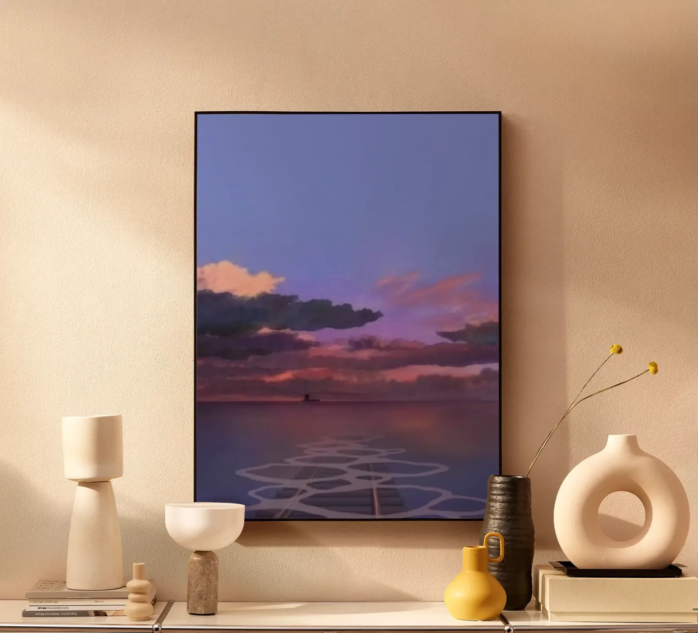 pink sunset Acryl-Glas von juli