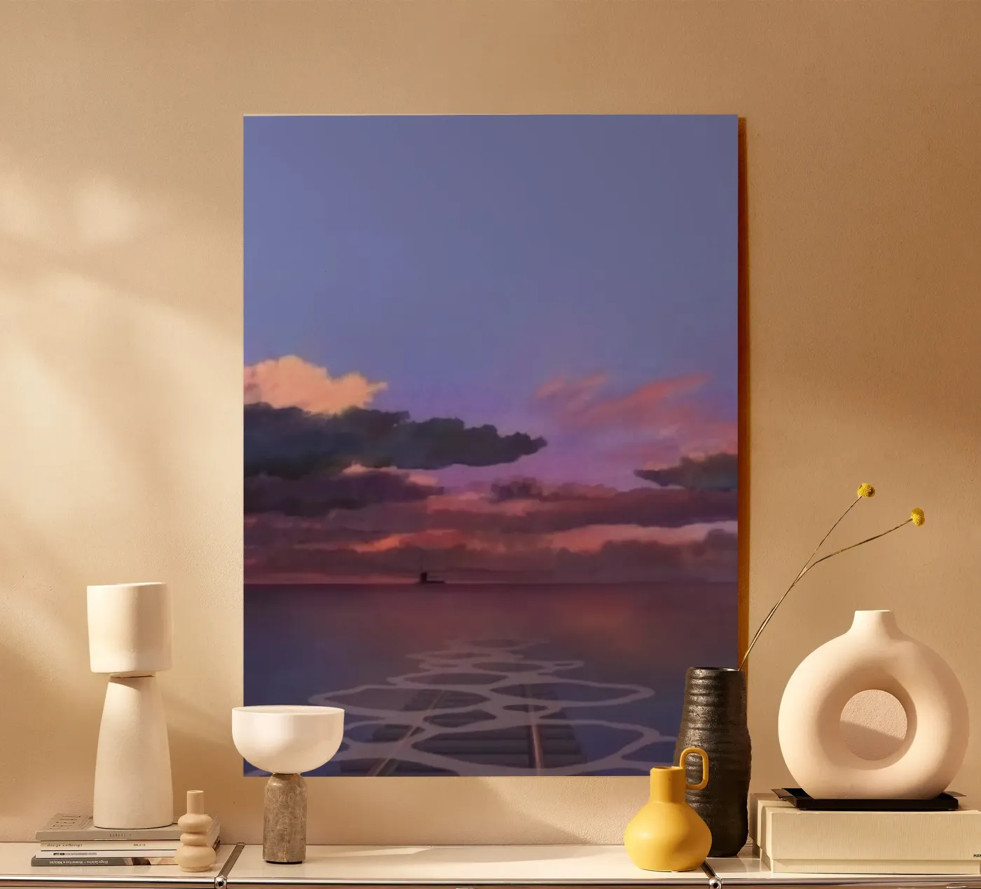 pink sunset Acryl-Glas von juli