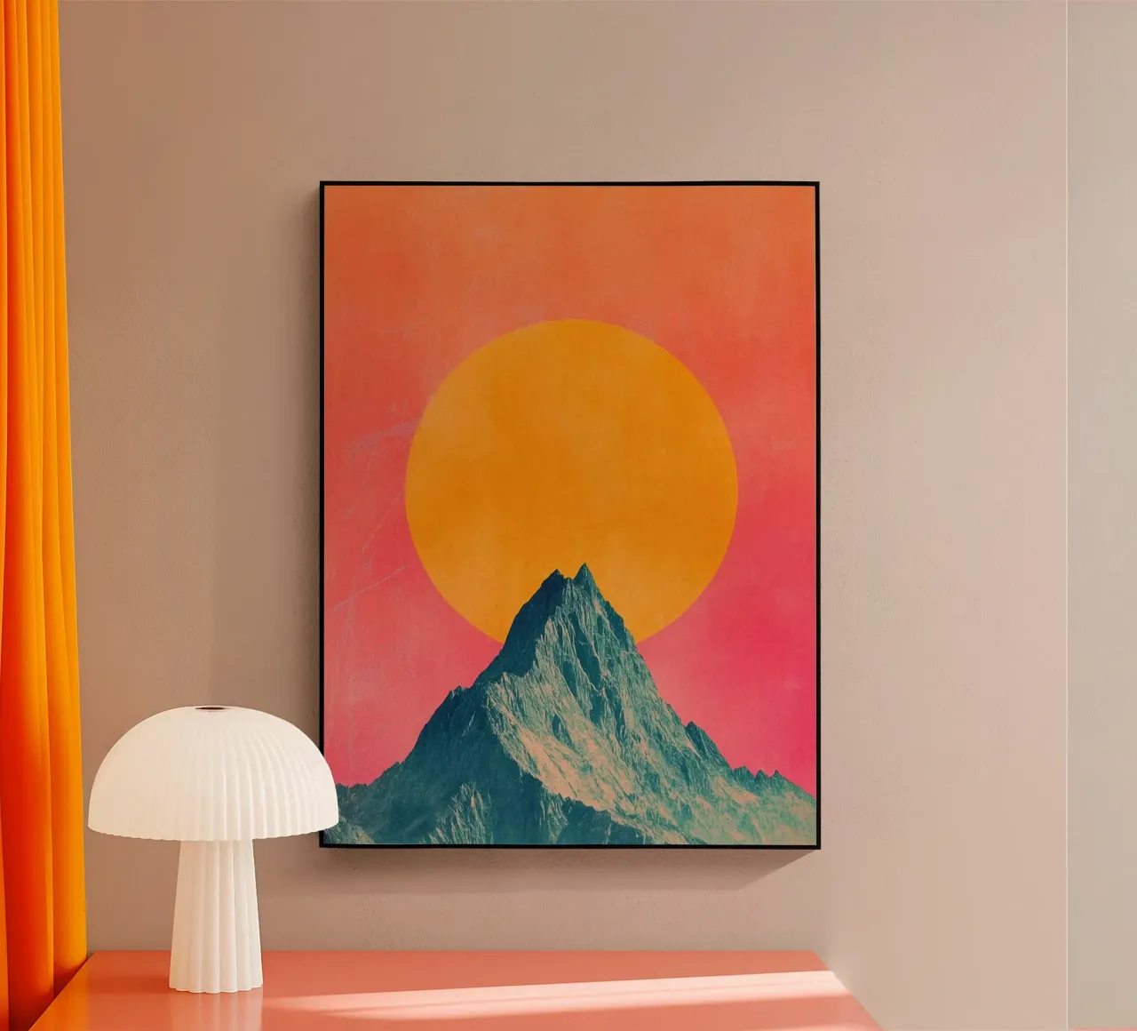 mountain with sunset plexiglass da juli