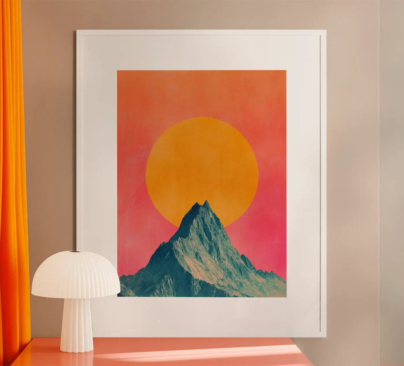 mountain with sunset poster da juli