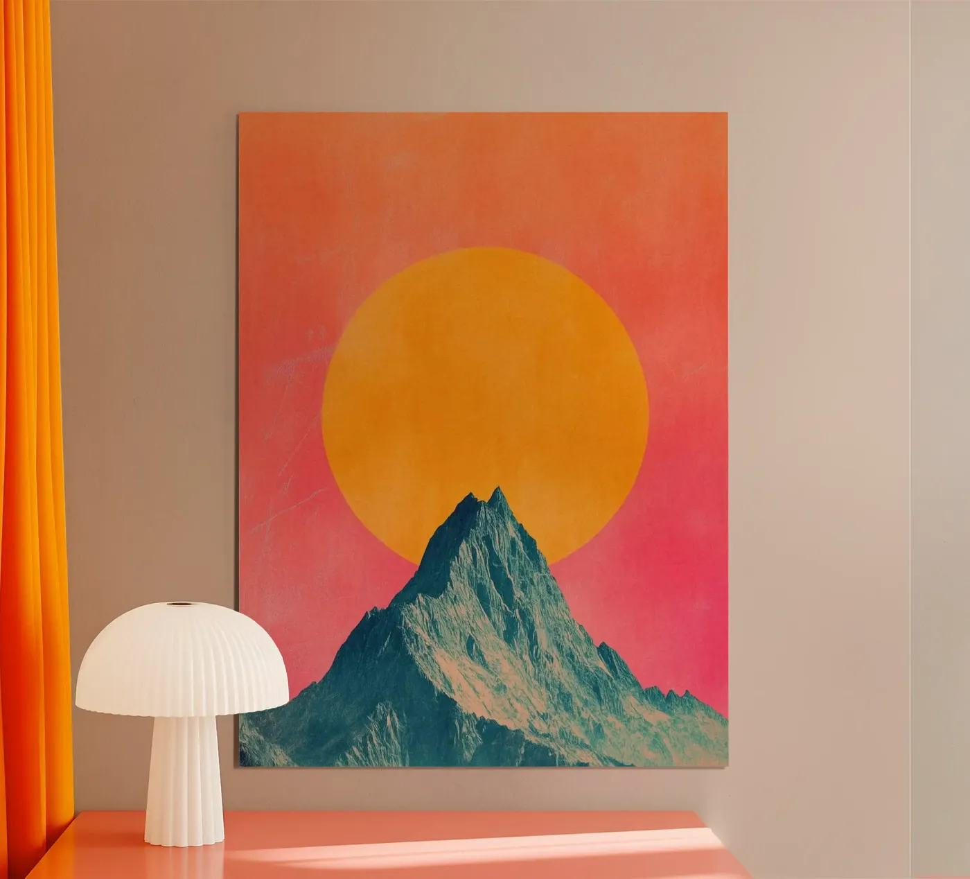mountain with sunset poster da juli