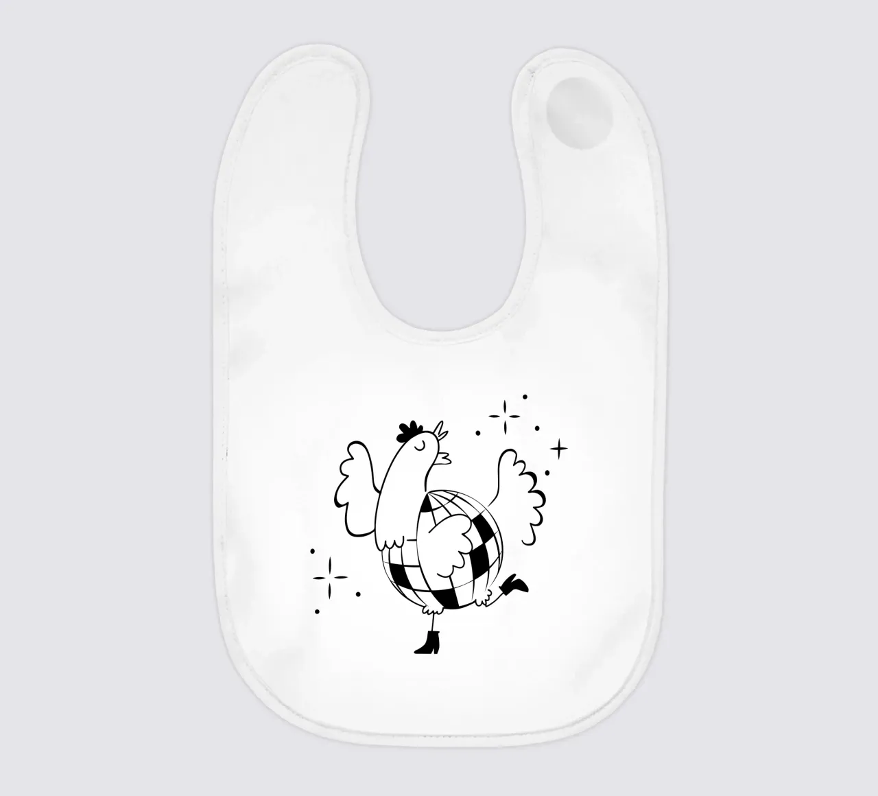 La poule a facette noir bavaglino da alice