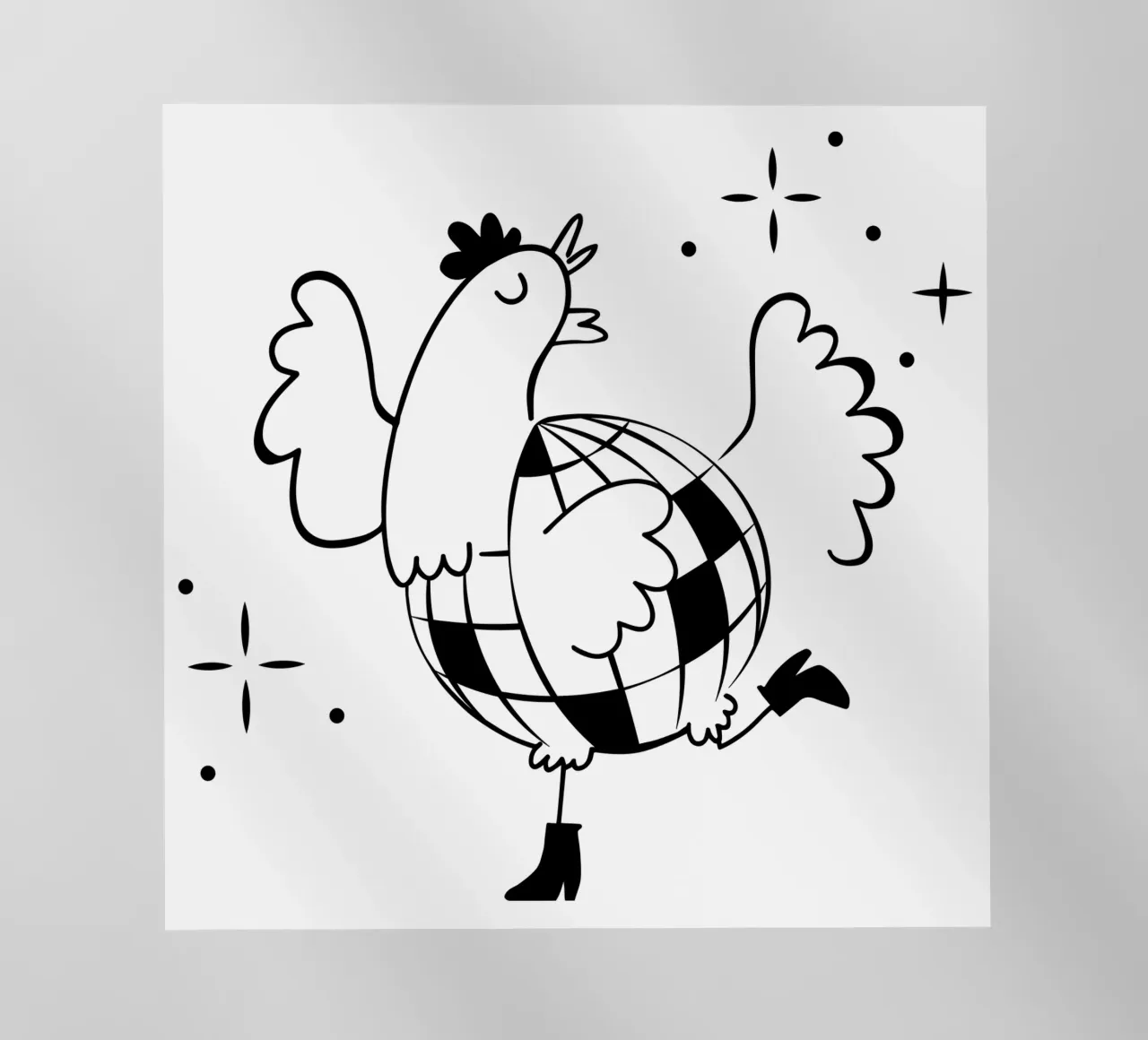 La poule a facette noir pellicola backlit da alice