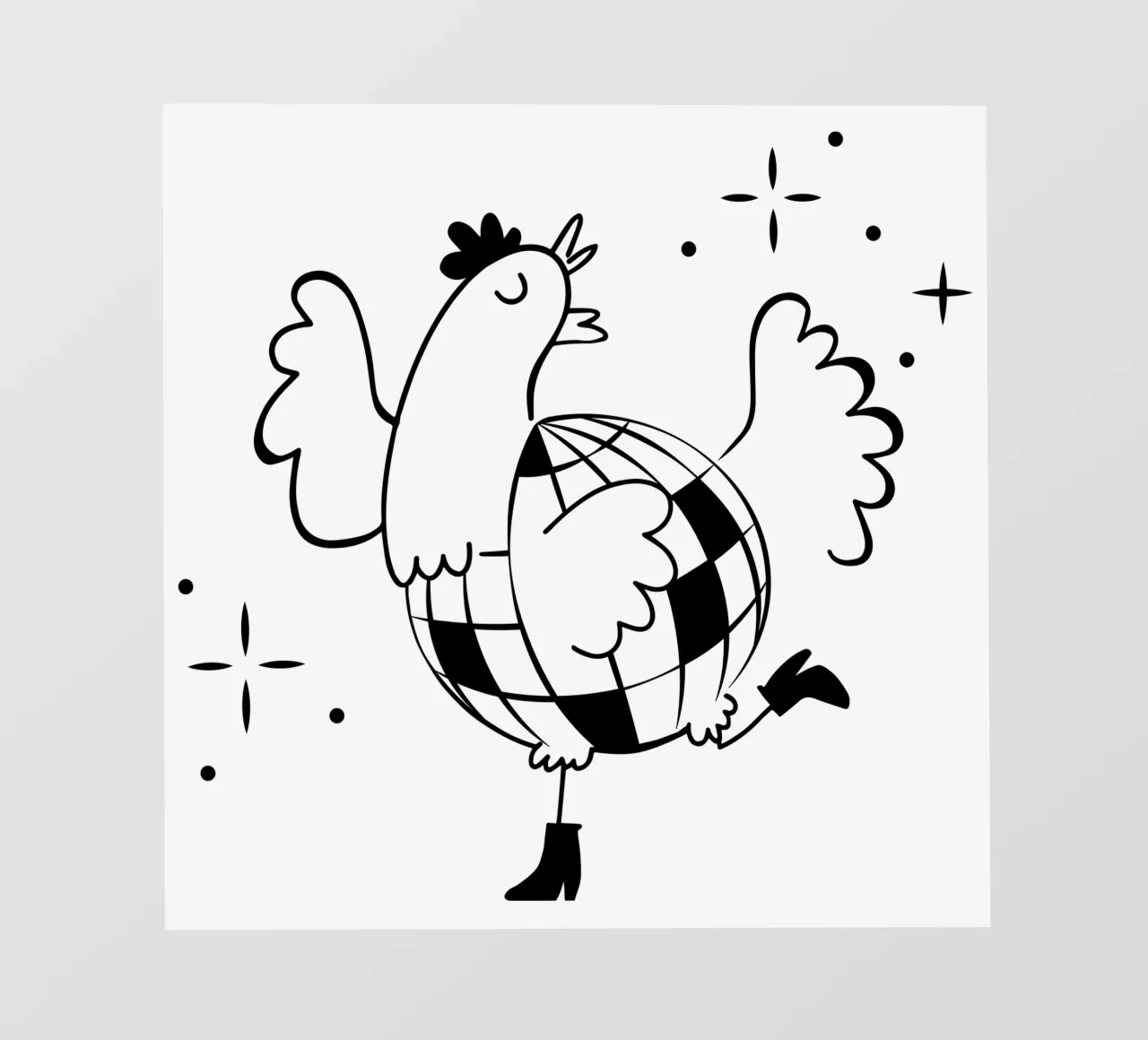 La poule a facette noir pellicola backlit da alice