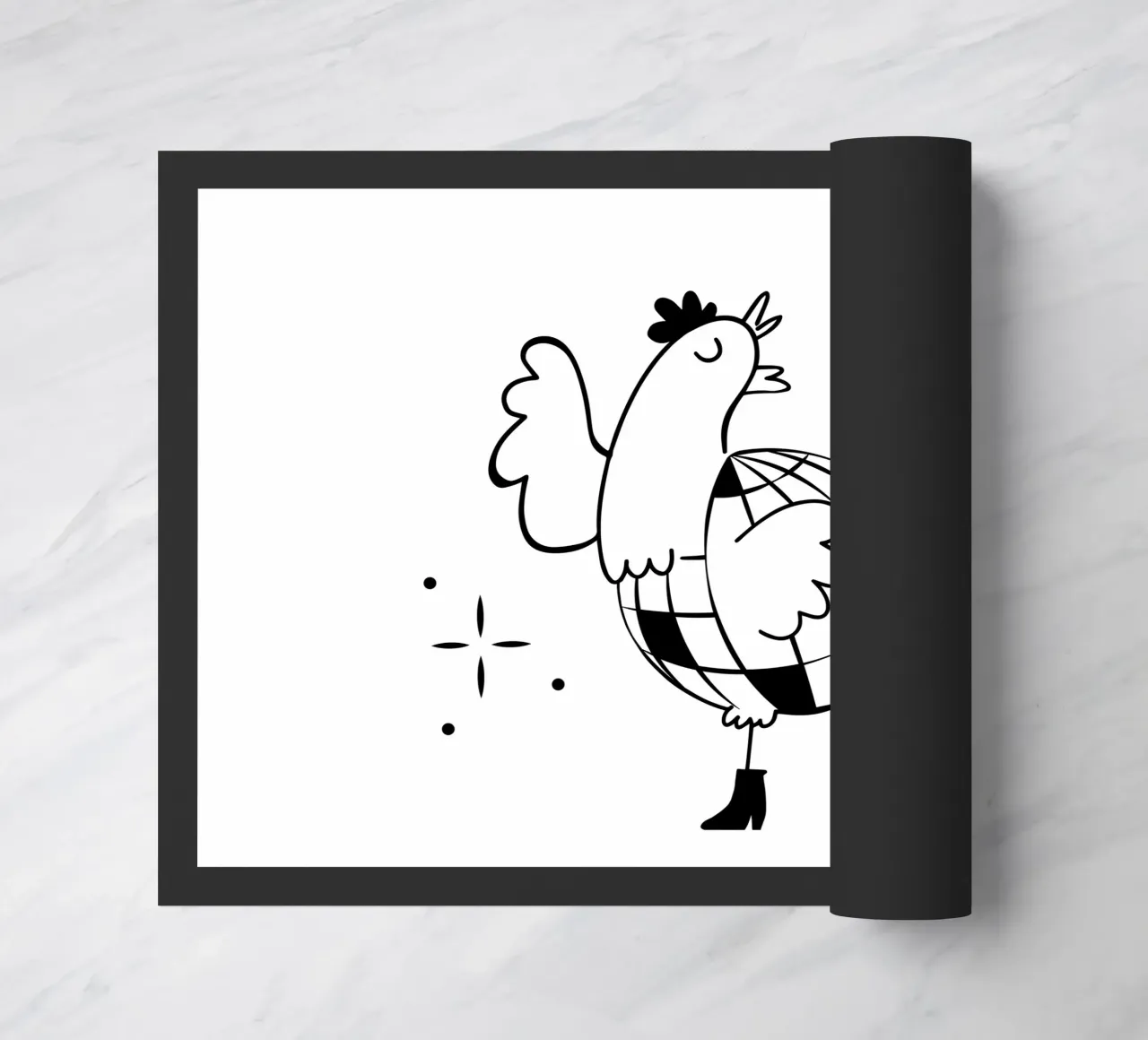 La poule a facette noir zerbino da alice