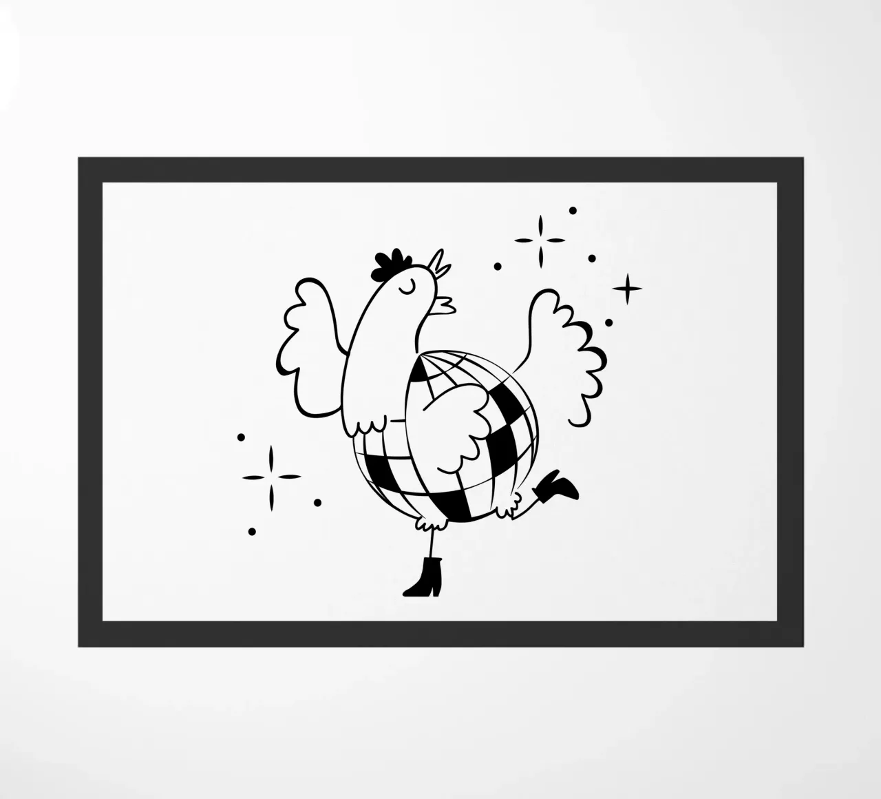 La poule a facette noir zerbino da alice