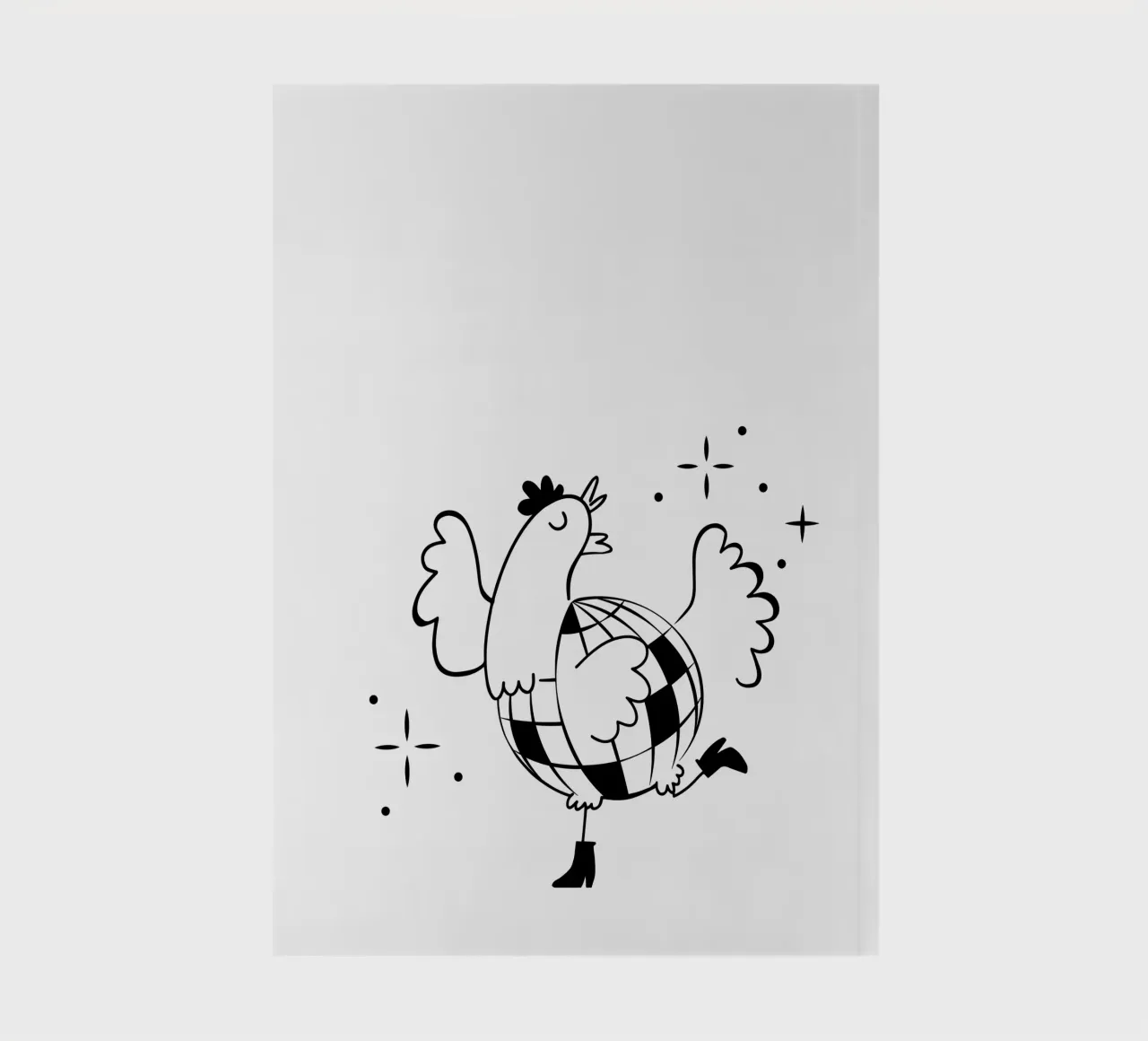 La poule a facette noir notebook by alice