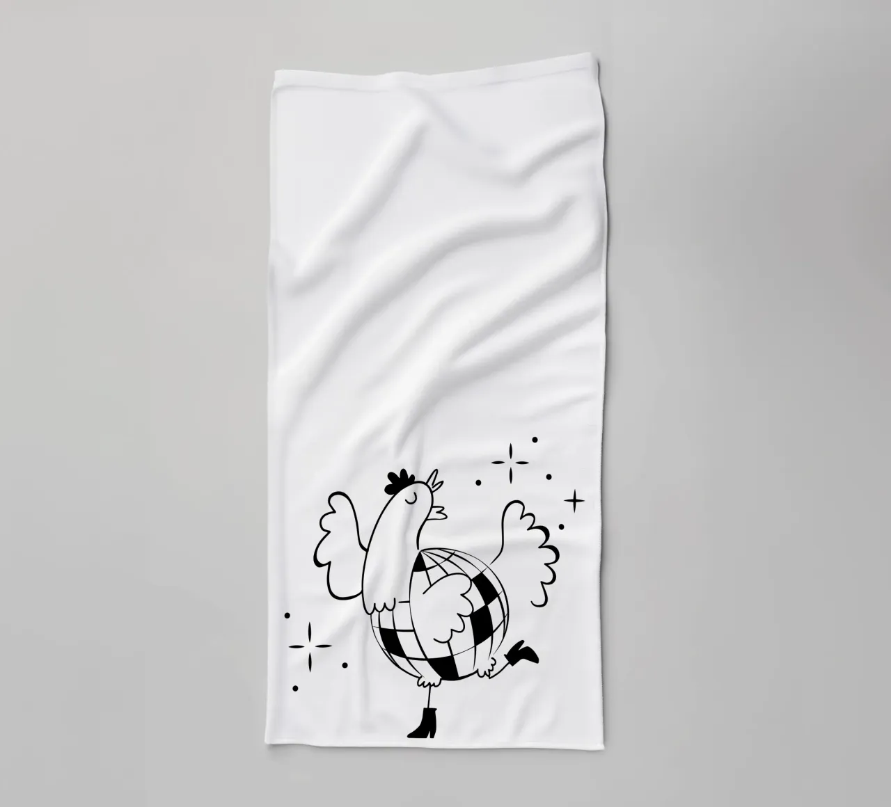 La poule a facette noir asciugamano da bagno da alice