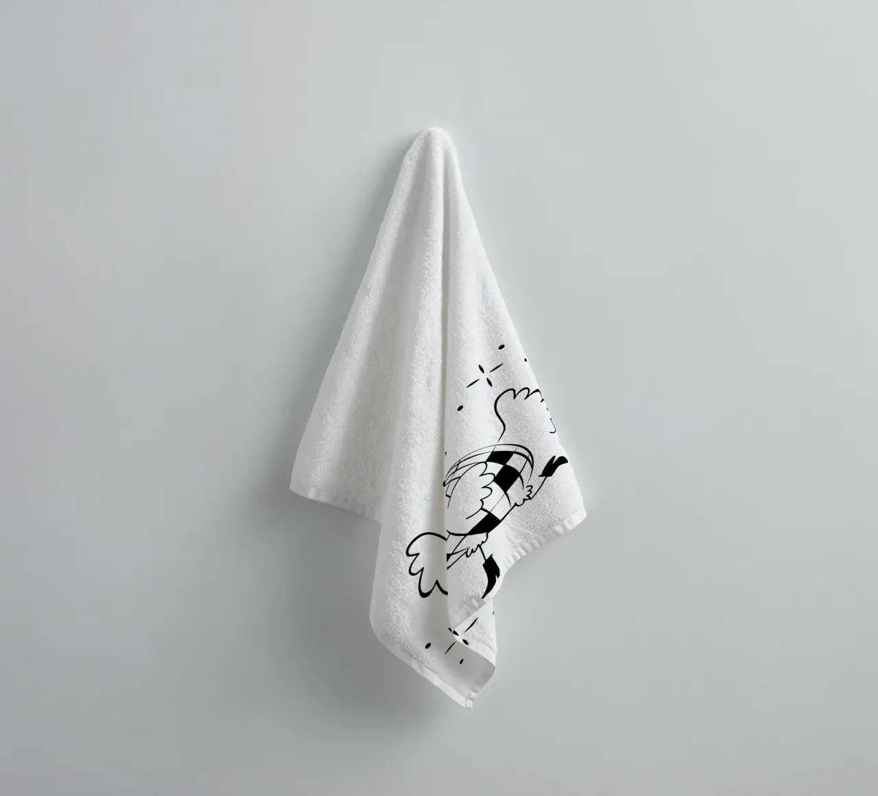 La poule a facette noir asciugamano da bagno da alice