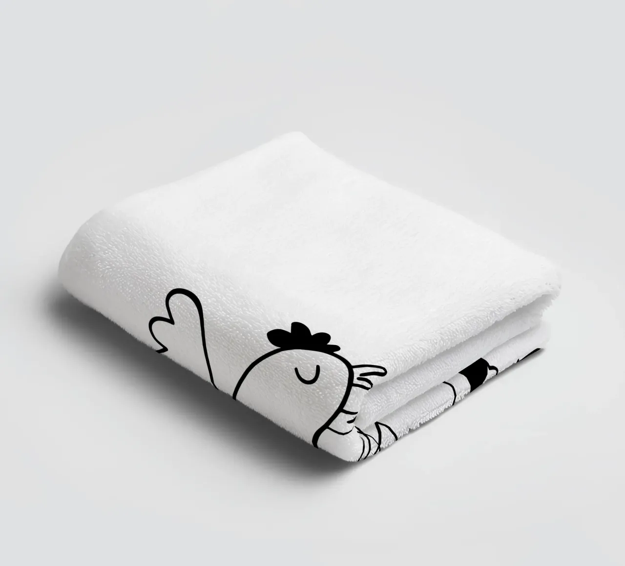 La poule a facette noir asciugamano da bagno da alice