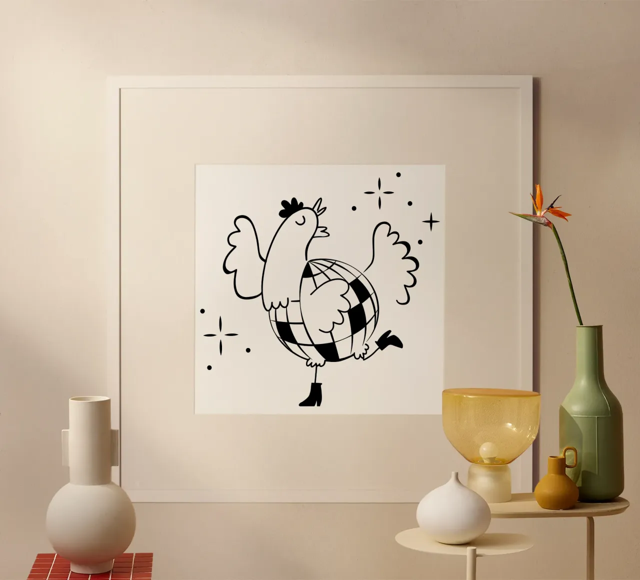 La poule a facette noir carta hahnemühle da alice