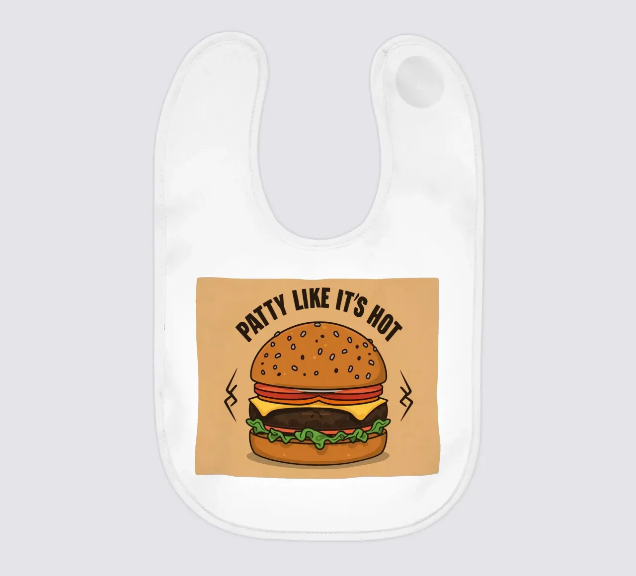 Hamburger "Patty Like It's Hot" (come se fosse caldo) bavaglino da DesignDoodle