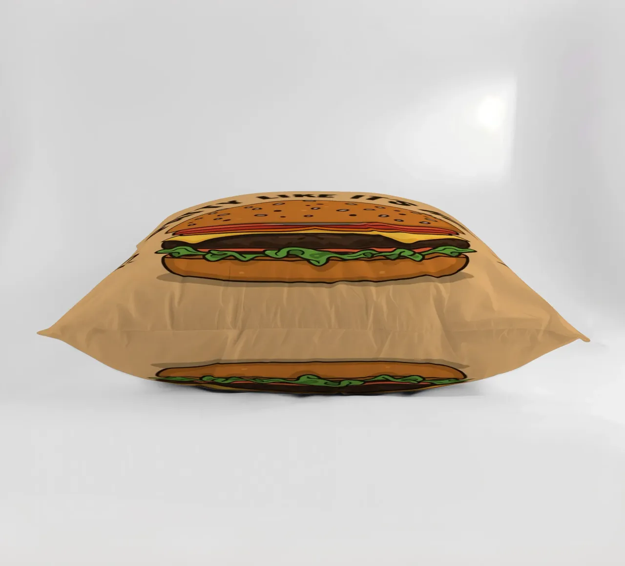 Hamburger "Patty Like It's Hot" (come se fosse caldo) cuscino da DesignDoodle