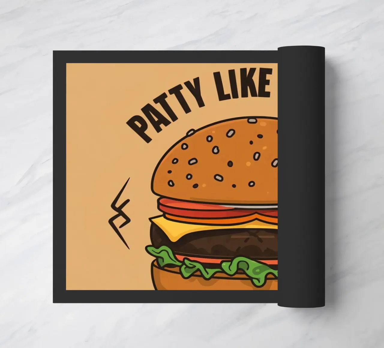 Hamburger "Patty Like It's Hot" (come se fosse caldo) zerbino da DesignDoodle