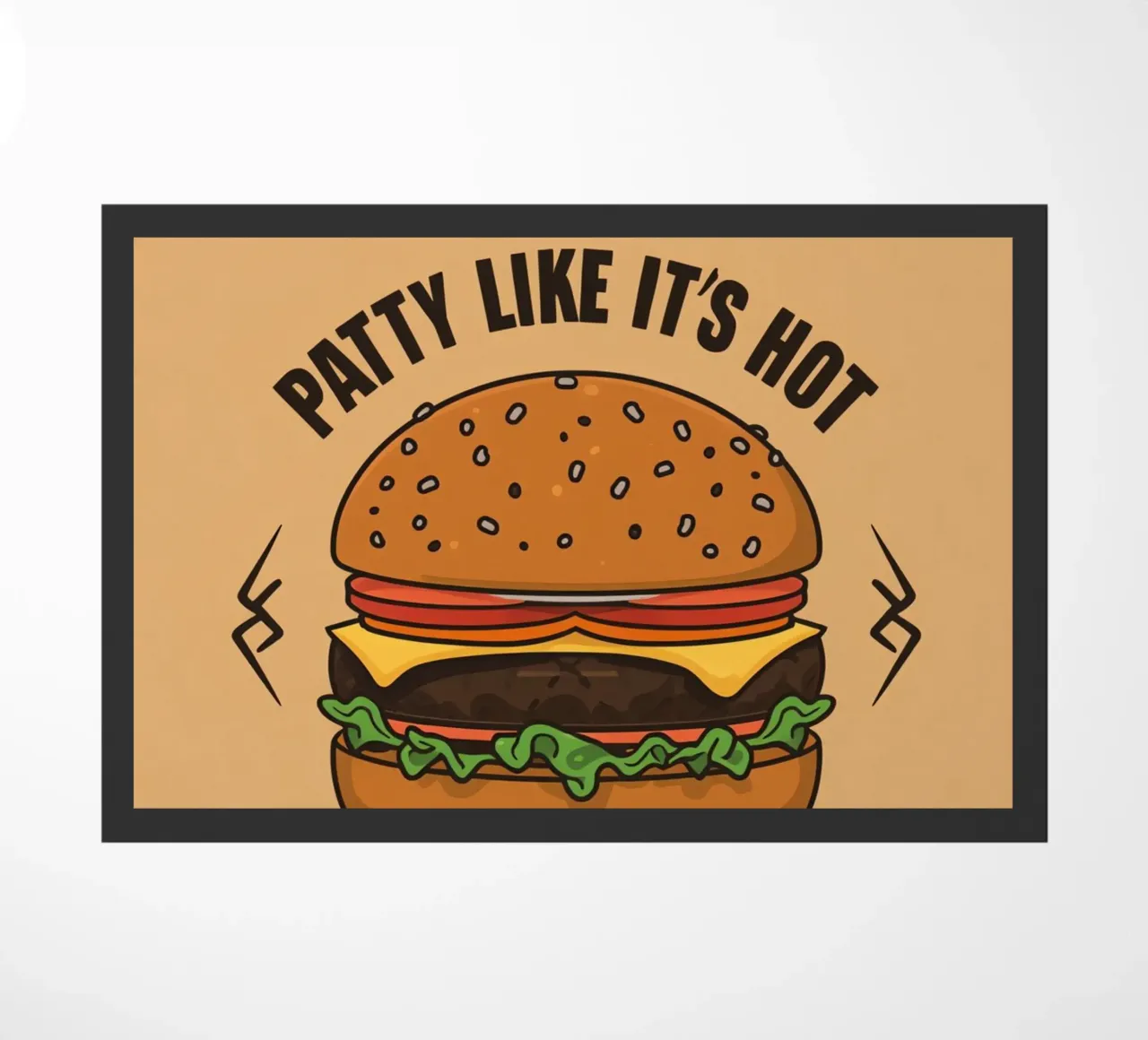 Hamburger "Patty Like It's Hot" (come se fosse caldo) zerbino da DesignDoodle