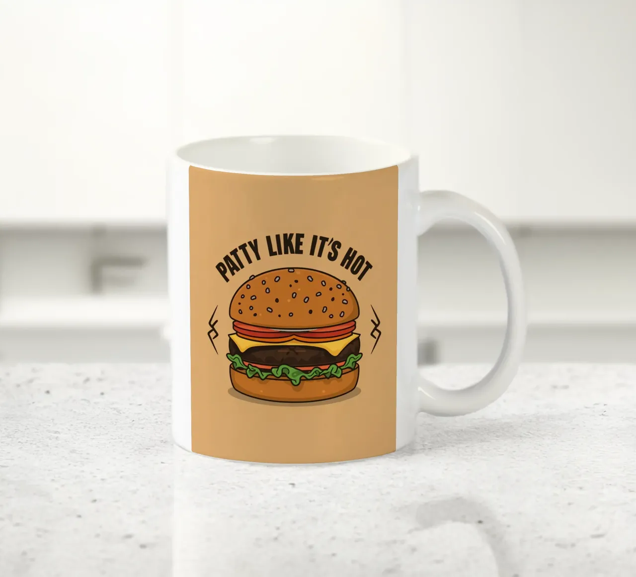Hamburger "Patty Like It's Hot" (come se fosse caldo) tazza in ceramica da DesignDoodle