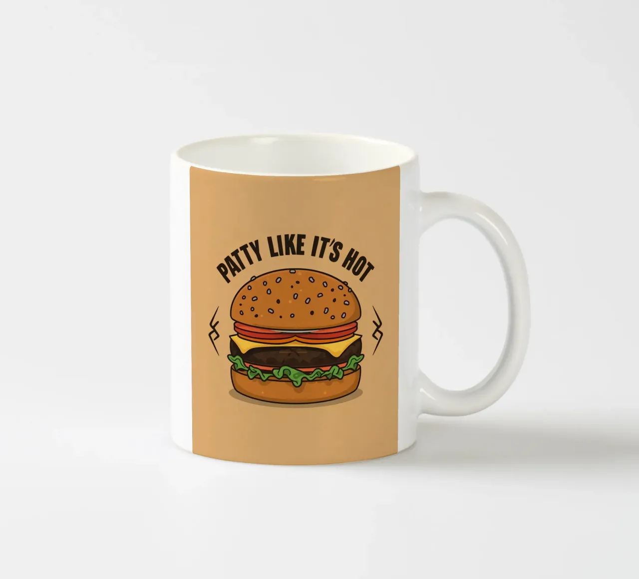 Hamburger "Patty Like It's Hot" (come se fosse caldo) tazza in ceramica da DesignDoodle