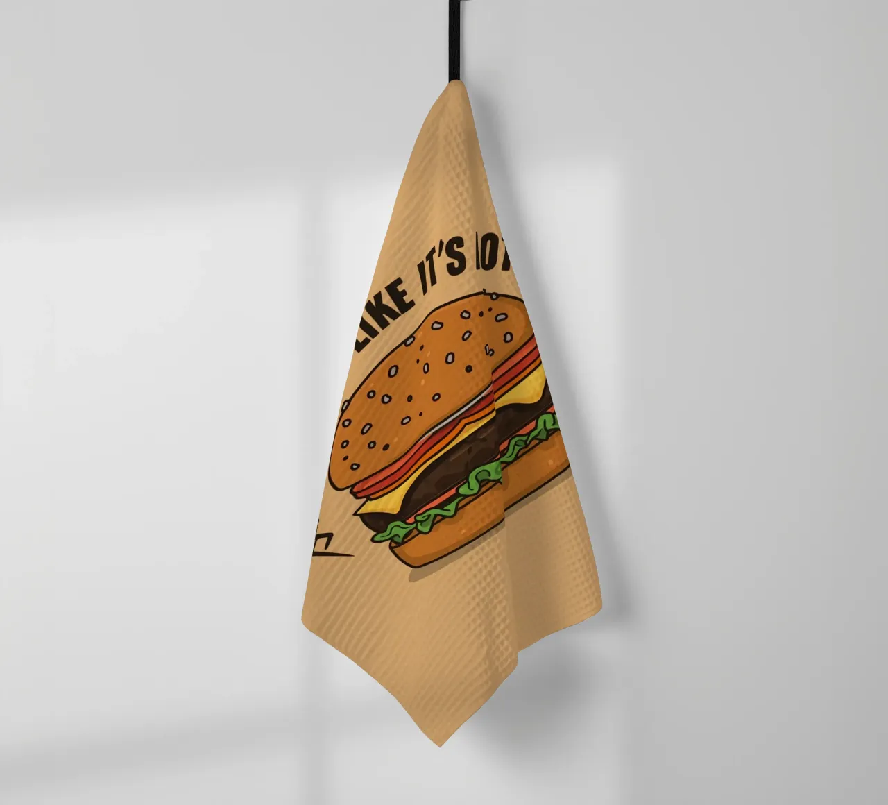Hamburger "Patty Like It's Hot" (Patty comme c'est chaud) torchon de DesignDoodle
