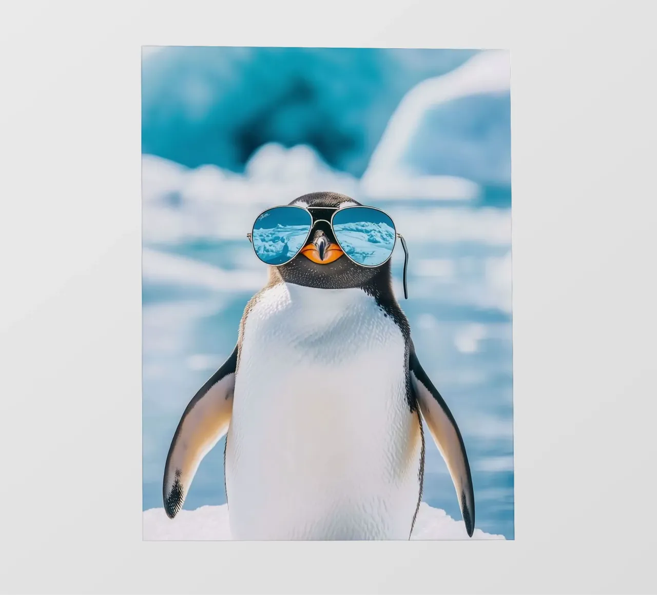 penguin with glasses pellicola backlit da marty