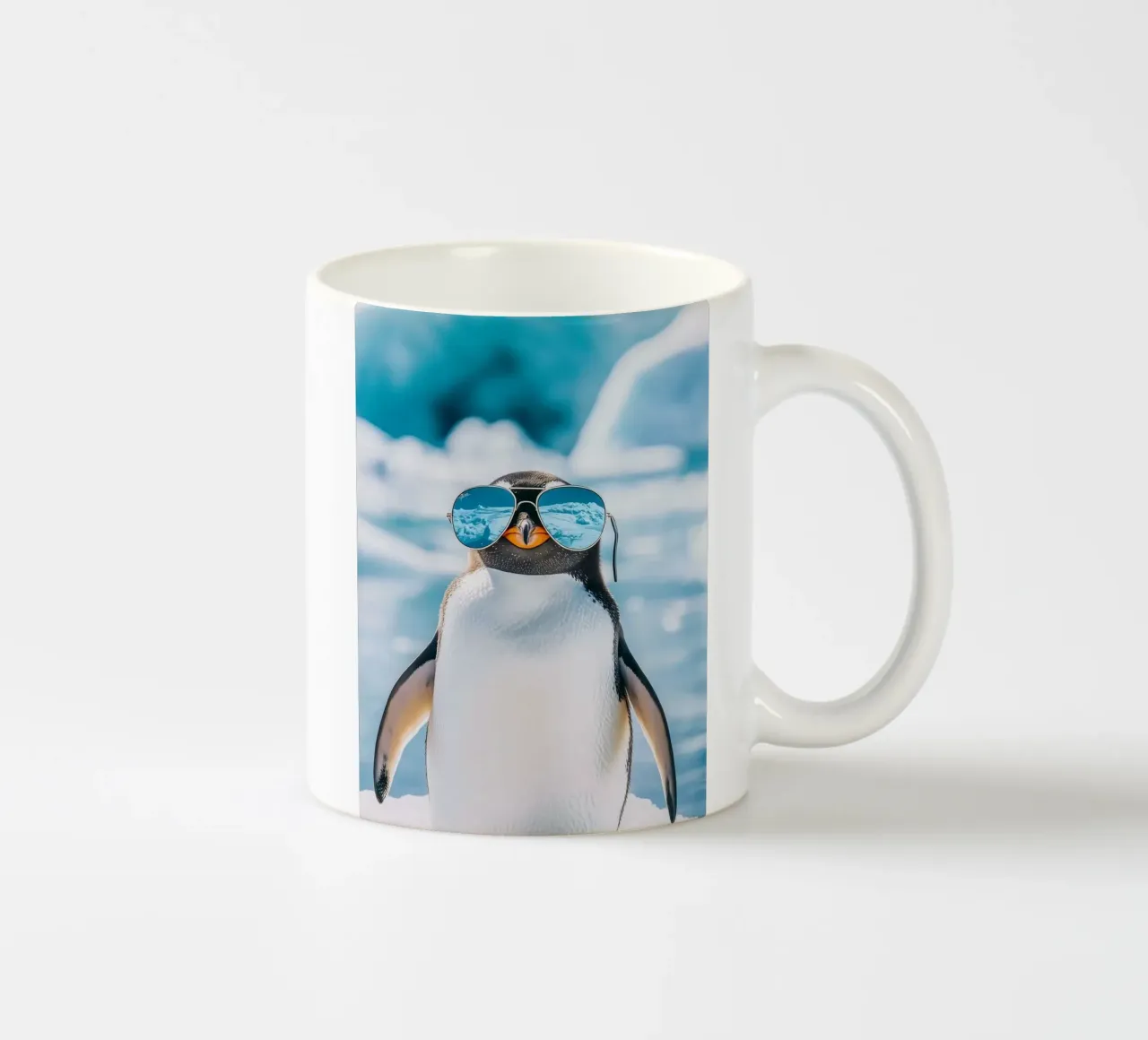 penguin with glasses tazza in ceramica da marty