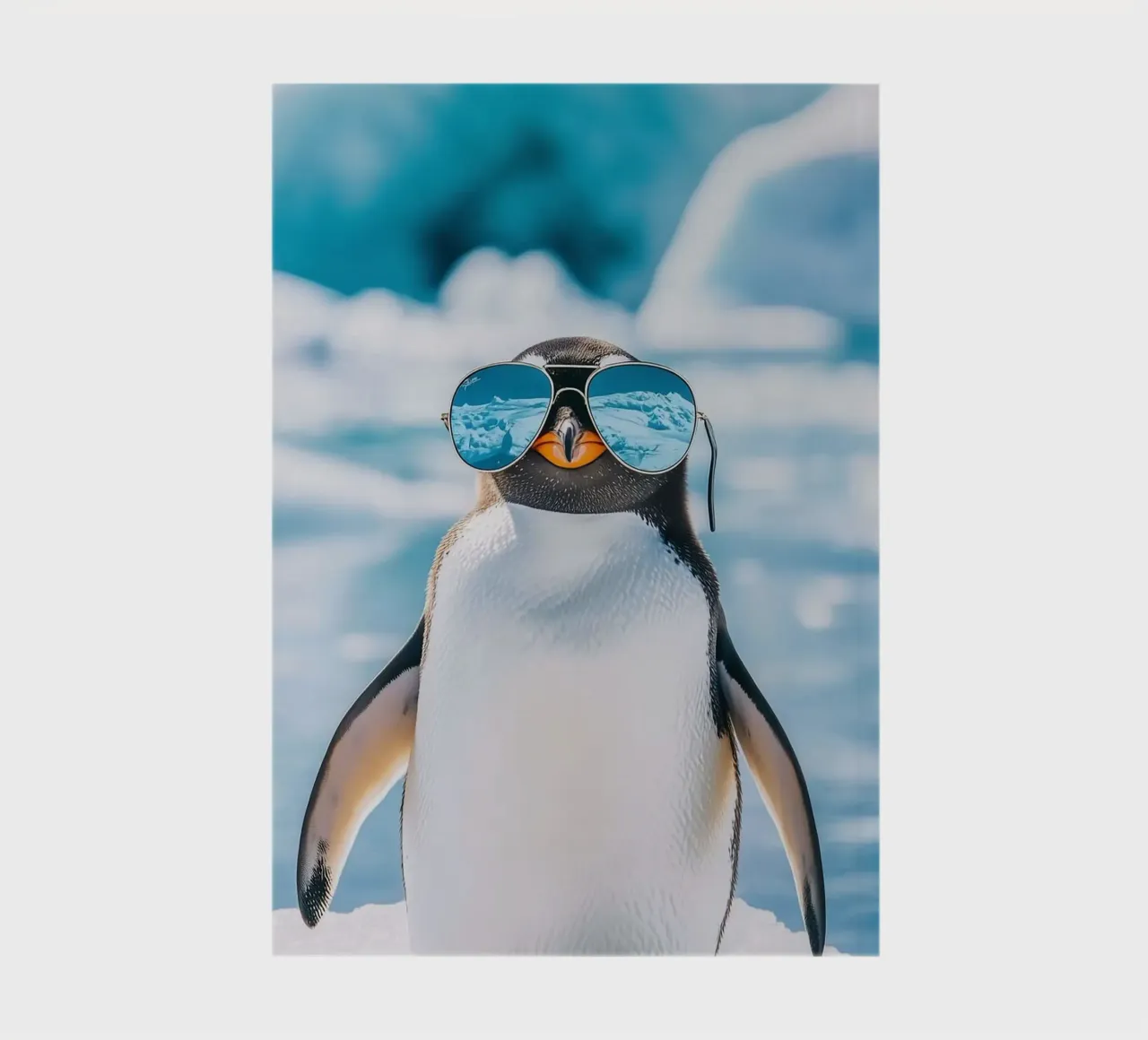 penguin with glasses notebook by marty