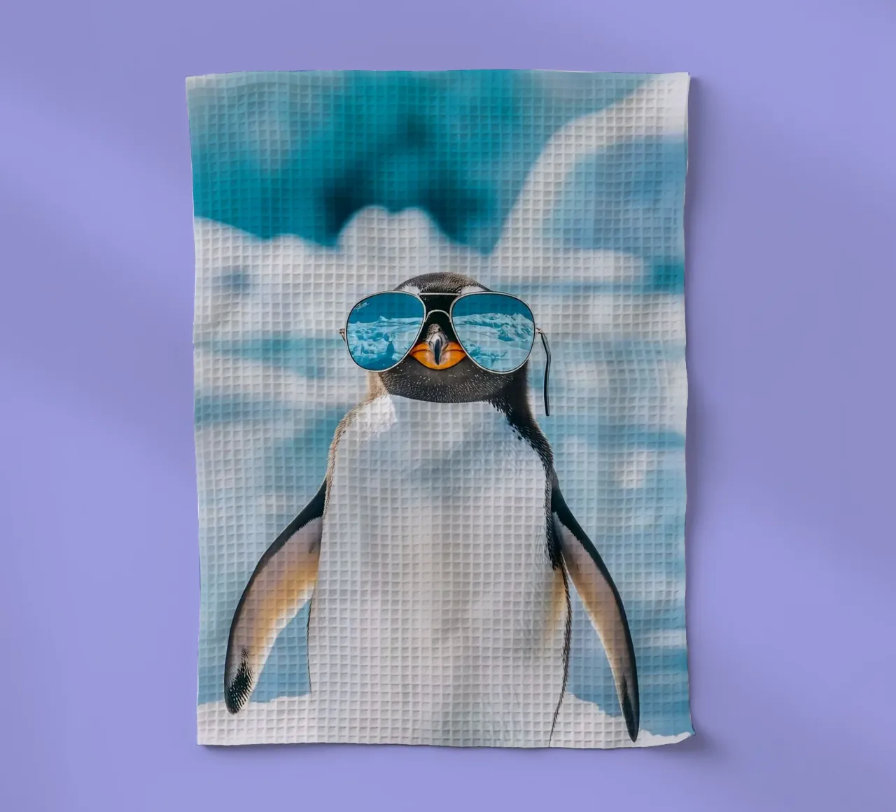penguin with glasses torchon de marty