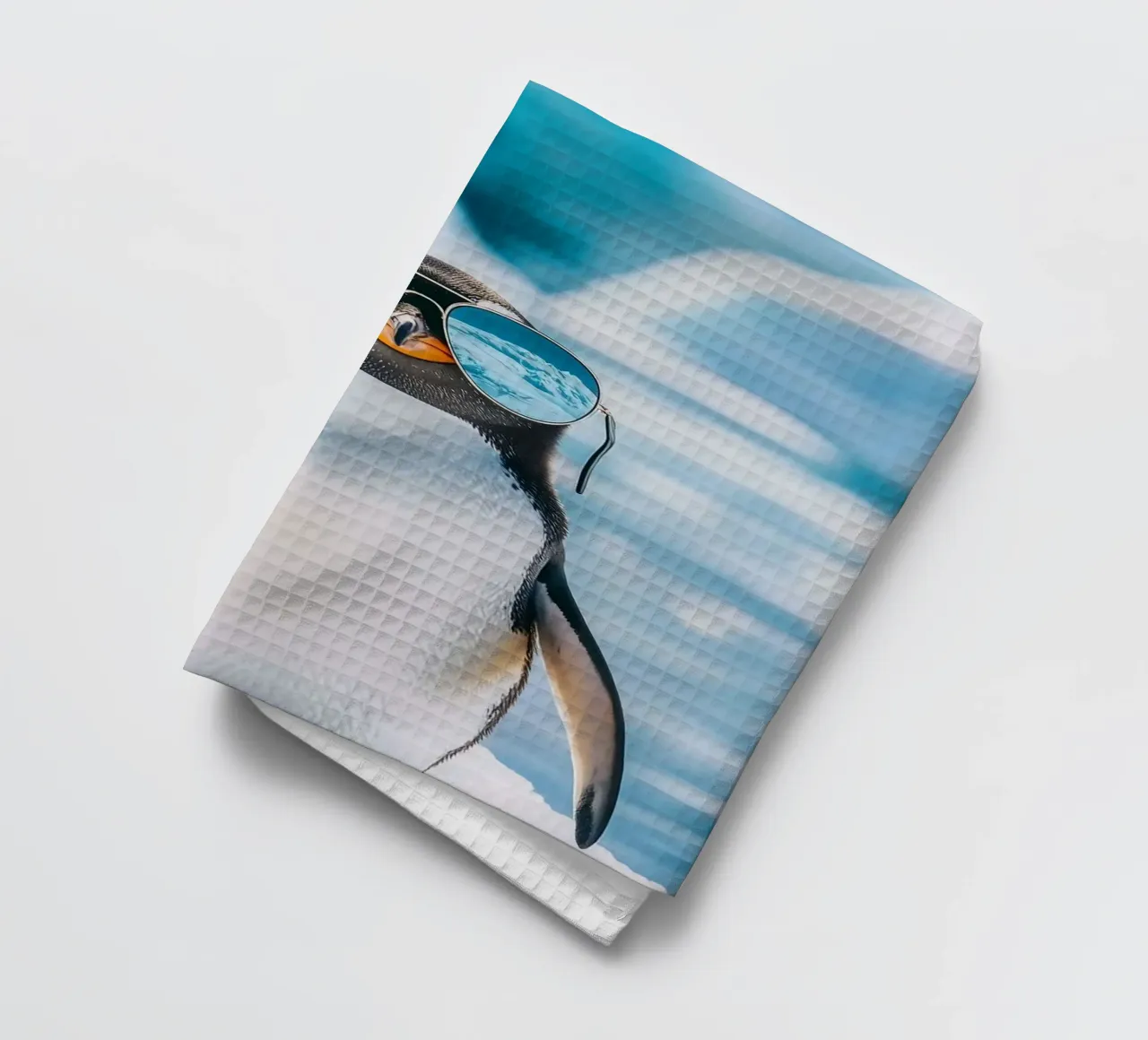 penguin with glasses torchon de marty