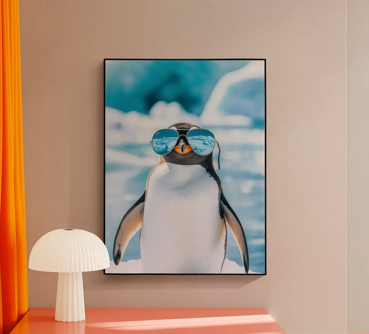 penguin with glasses metacrilato de marty