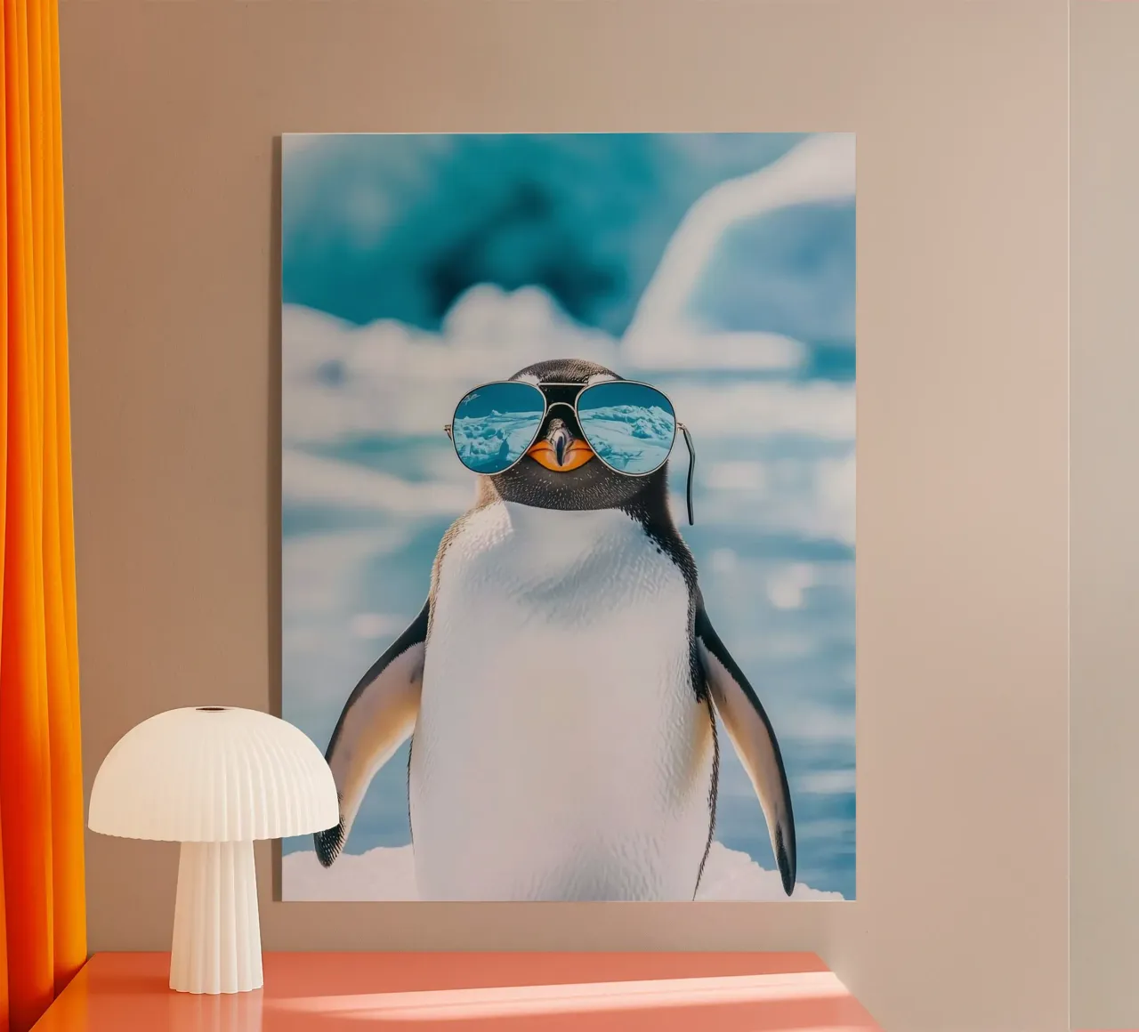 penguin with glasses metacrilato de marty