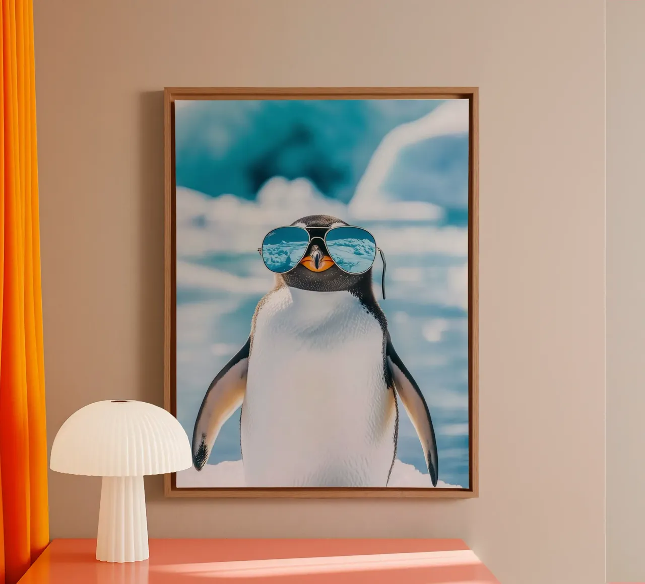 penguin with glasses tela da marty